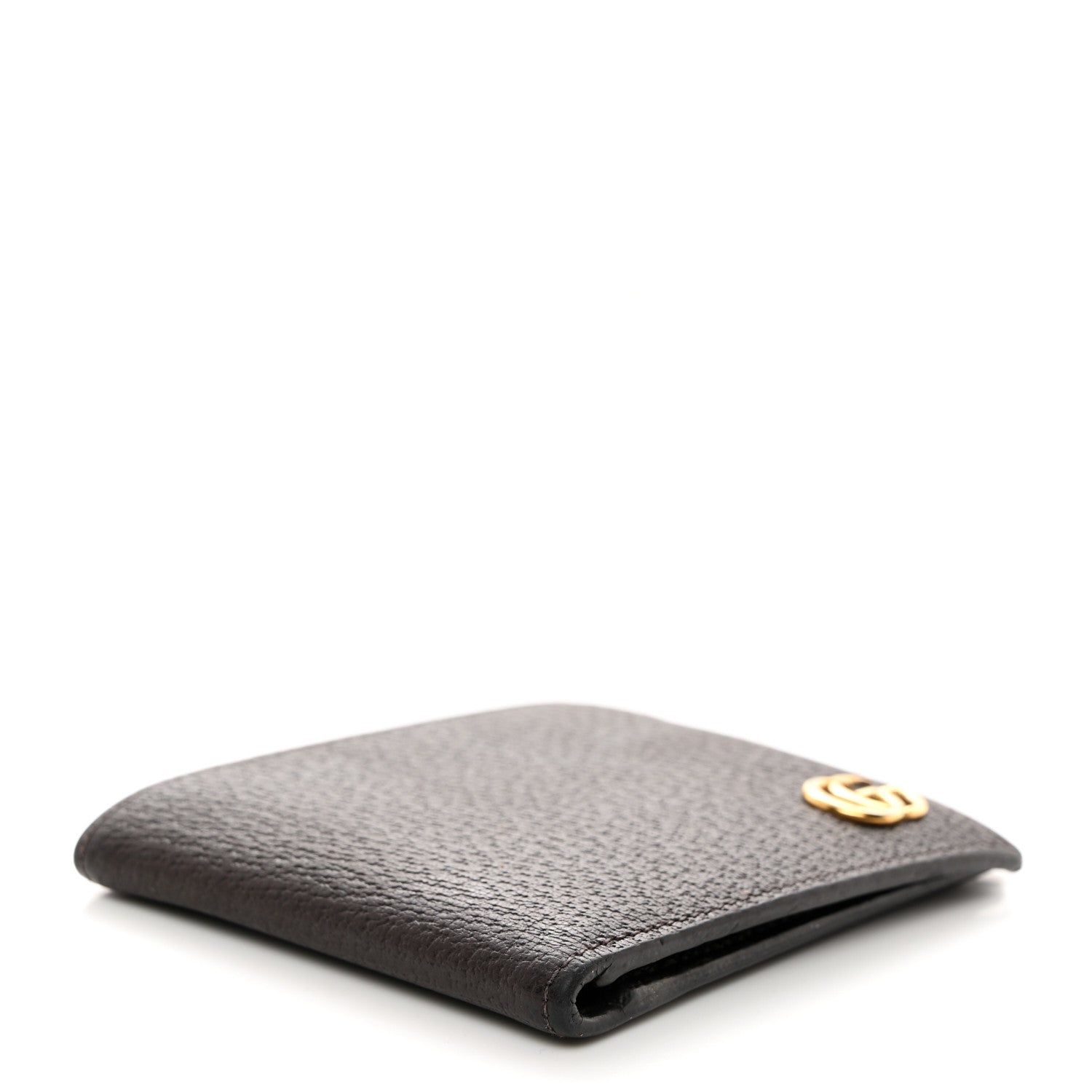 Gucci Calfskin Boar Effect GG Marmont Bi-Fold Wallet Brown 4 of 8