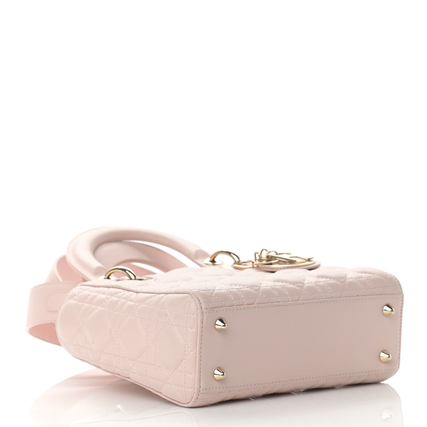 Lambskin Cannage Small Lucky Badges My Lady Dior Pink