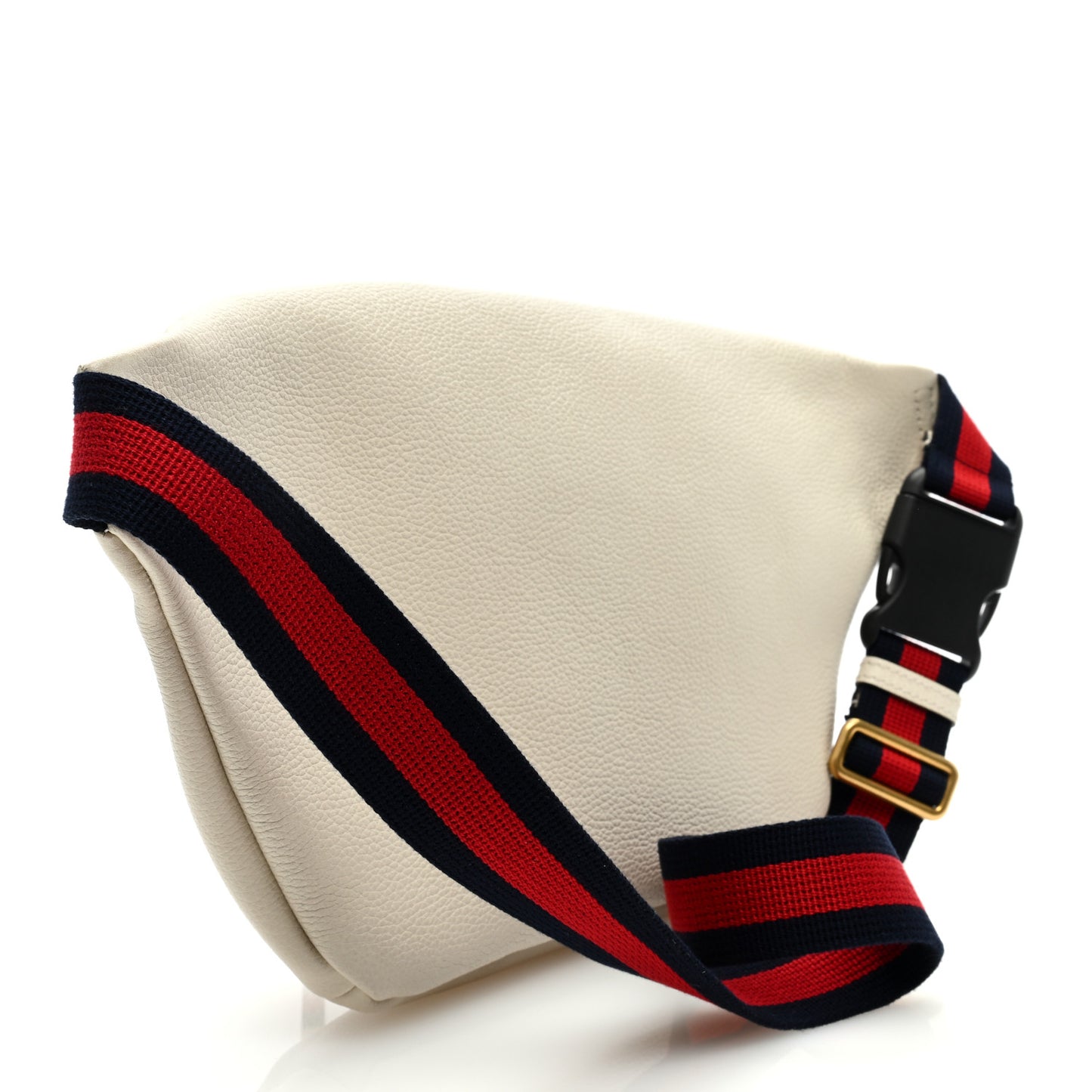 Grained Calfskin Small Logo Belt Bag White