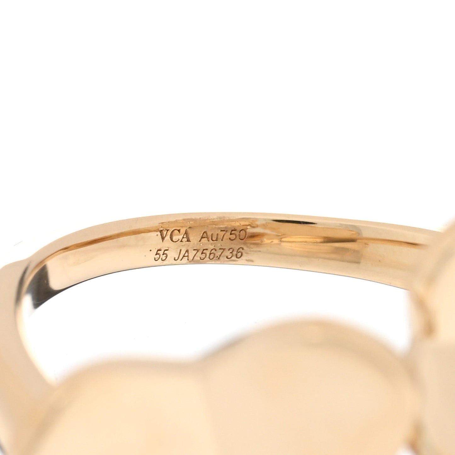 18K Yellow Gold Diamond Frivole Between The Finger Ring 55 7.25