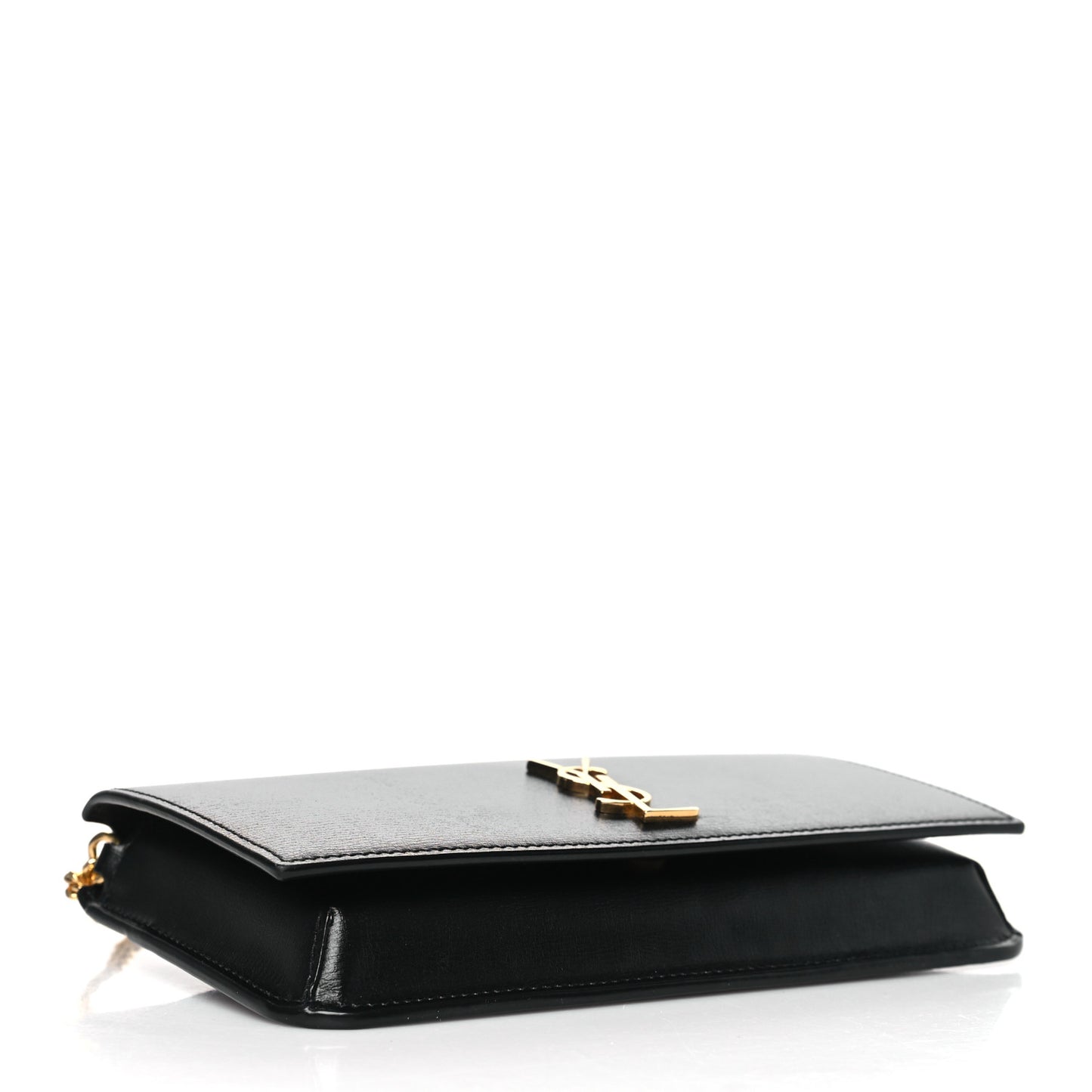 Grained Calfskin Monogram Phone Holder Crossbody Black