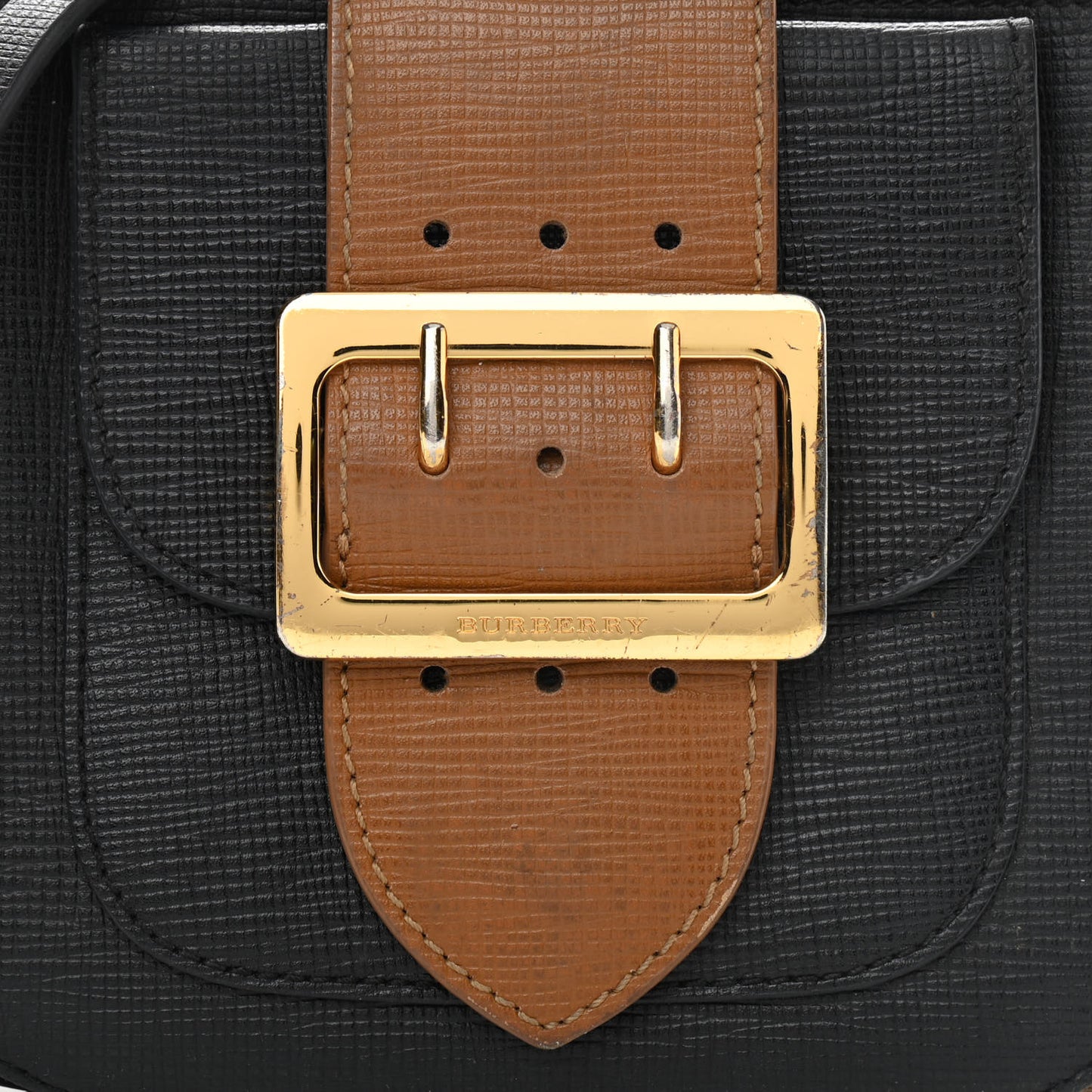 Suede Small Square Buckle Belt Bag Black