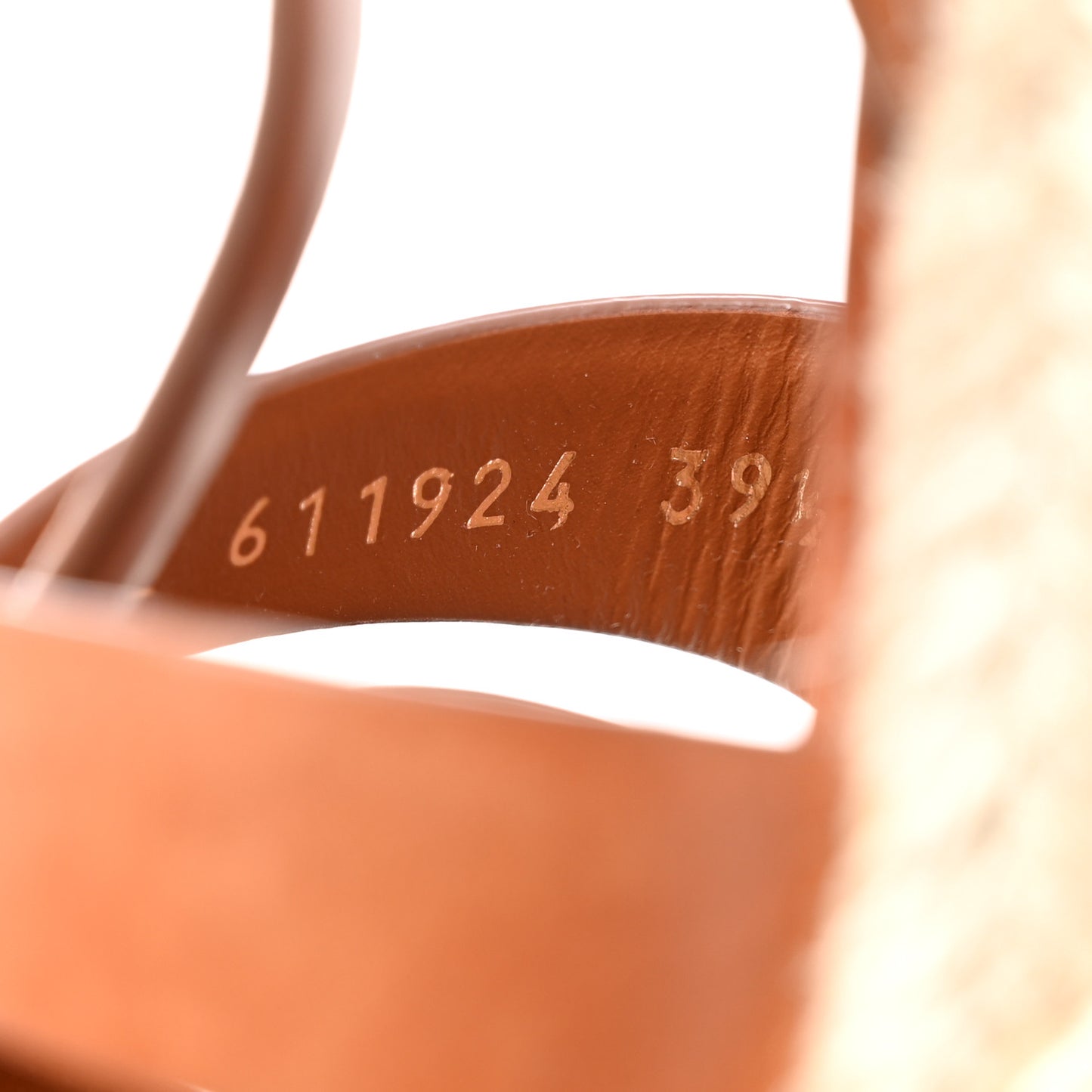 Calfskin 85 Platform Espadrille Wedge Sandals 39.5 Brown