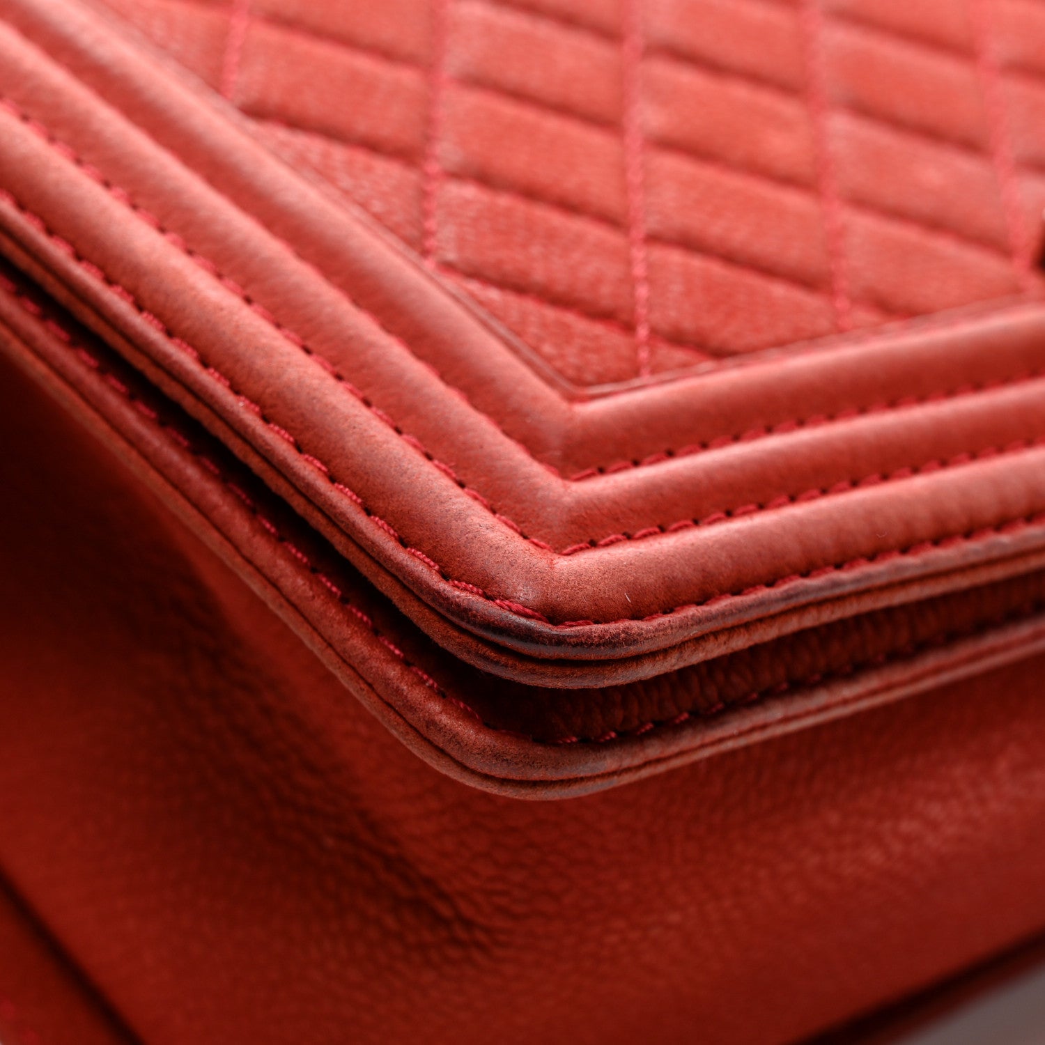 Chanel Iridescent Caviar Quilted Medium Boy Flap Red 11 of 13