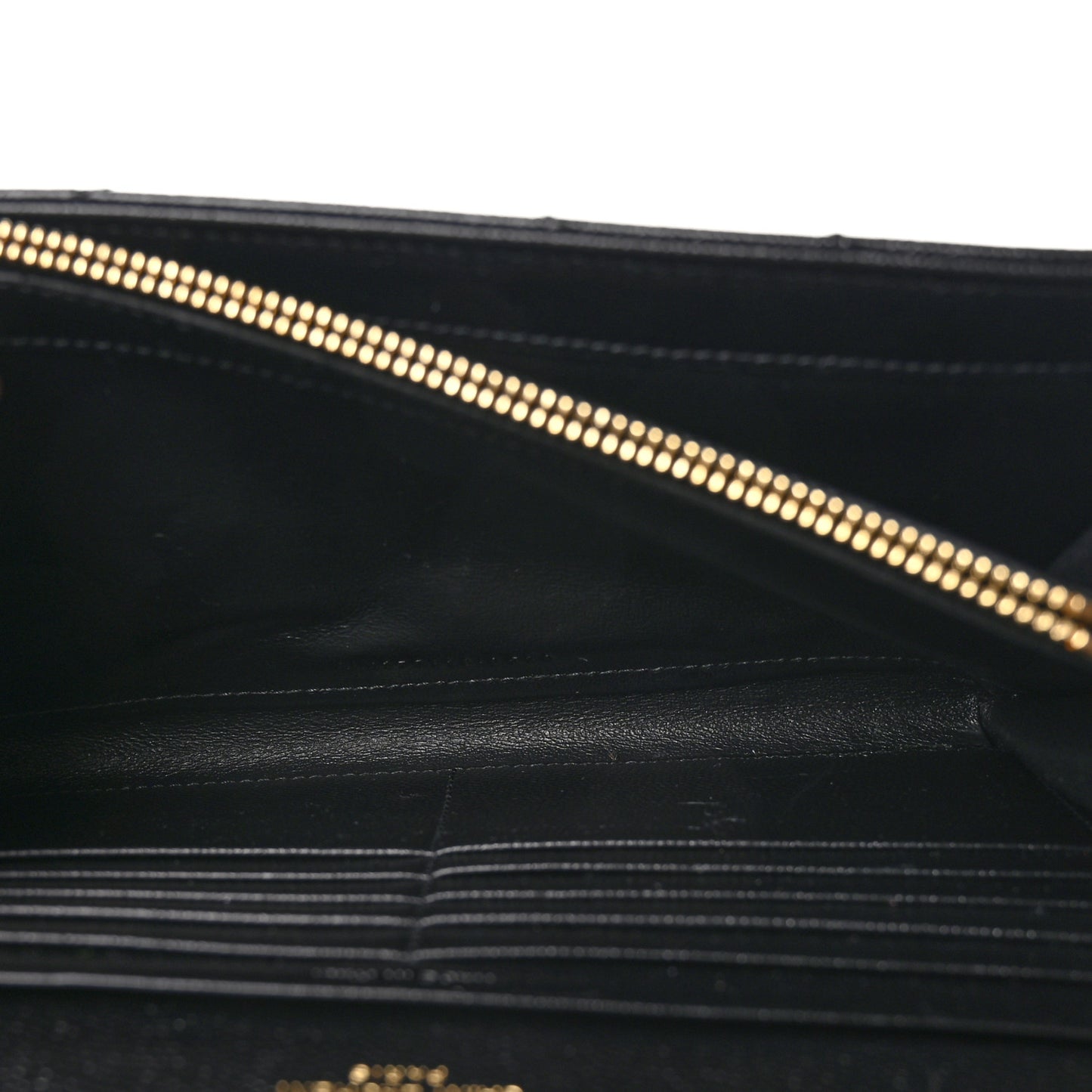 Grain De Poudre Matelasse Chevron Monogram Chain Wallet Black