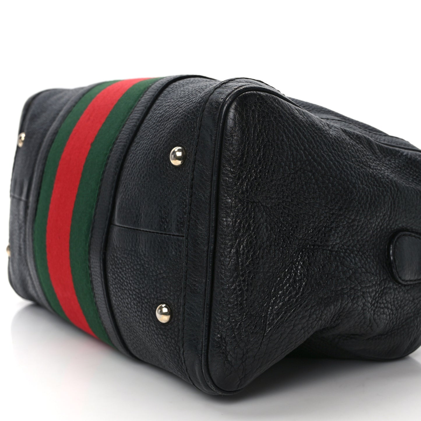 Calfskin Vintage Web Medium Boston Black