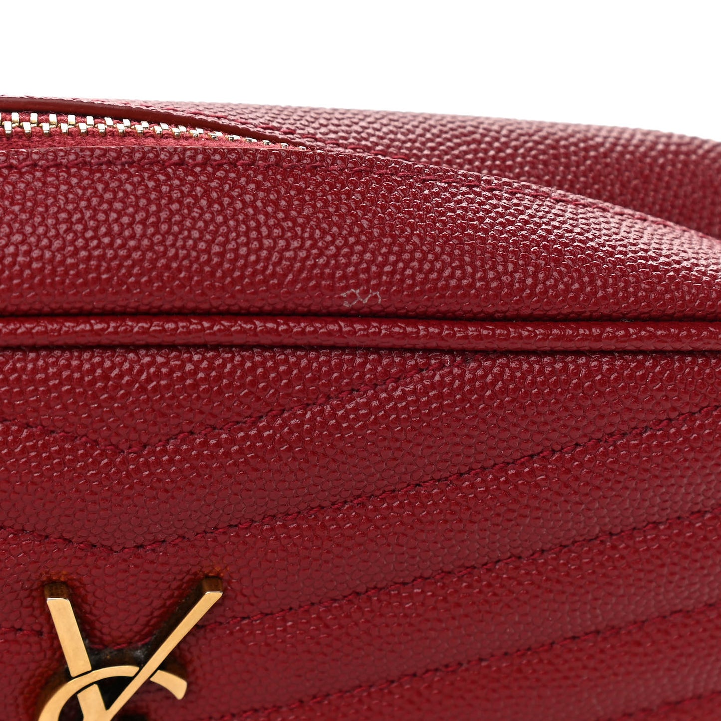 Grain De Poudre Matelasse Monogram Mini Lou Camera Bag Opyum Red