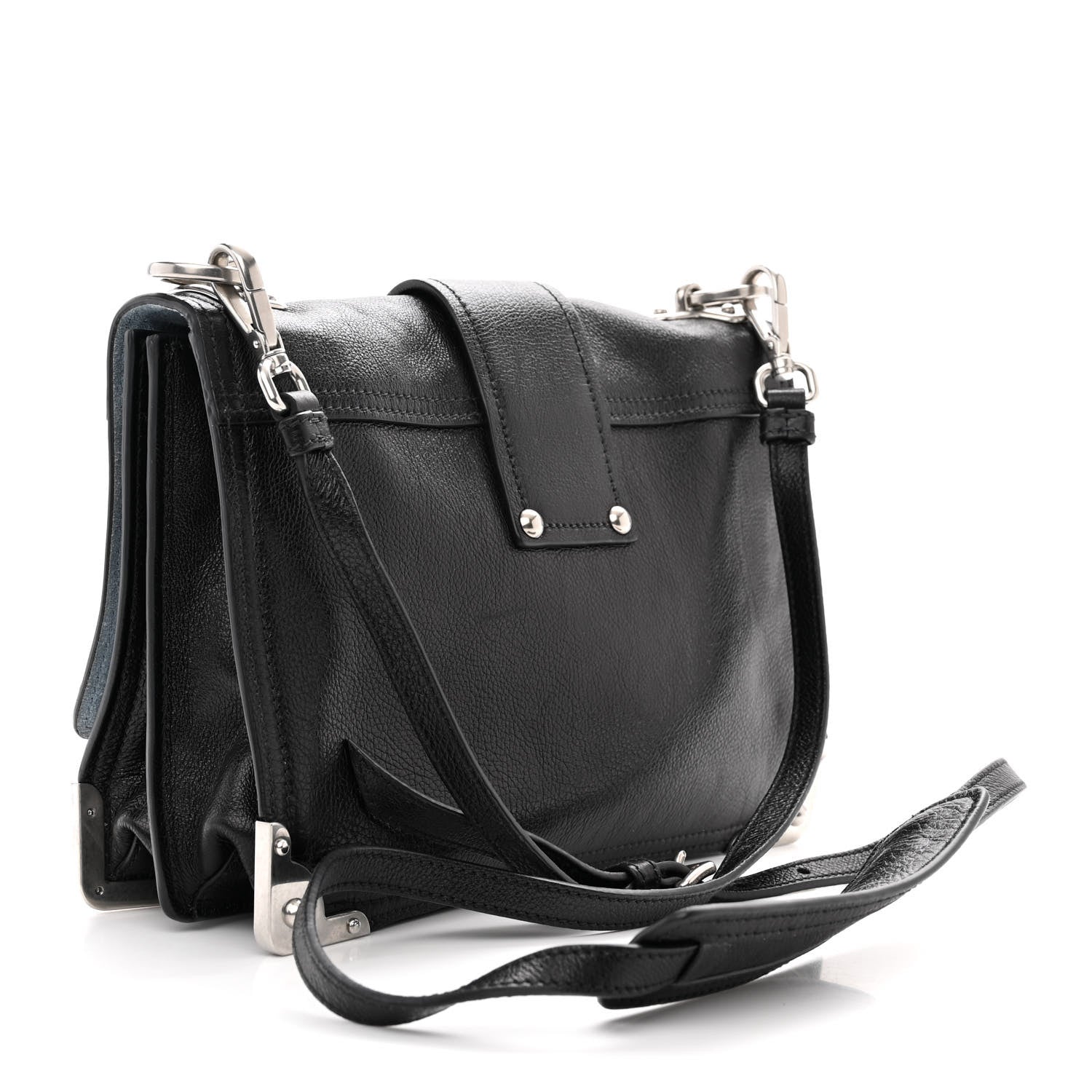 Prada Glace Calfskin Large Soft Cahier Bag Black 3 of 13