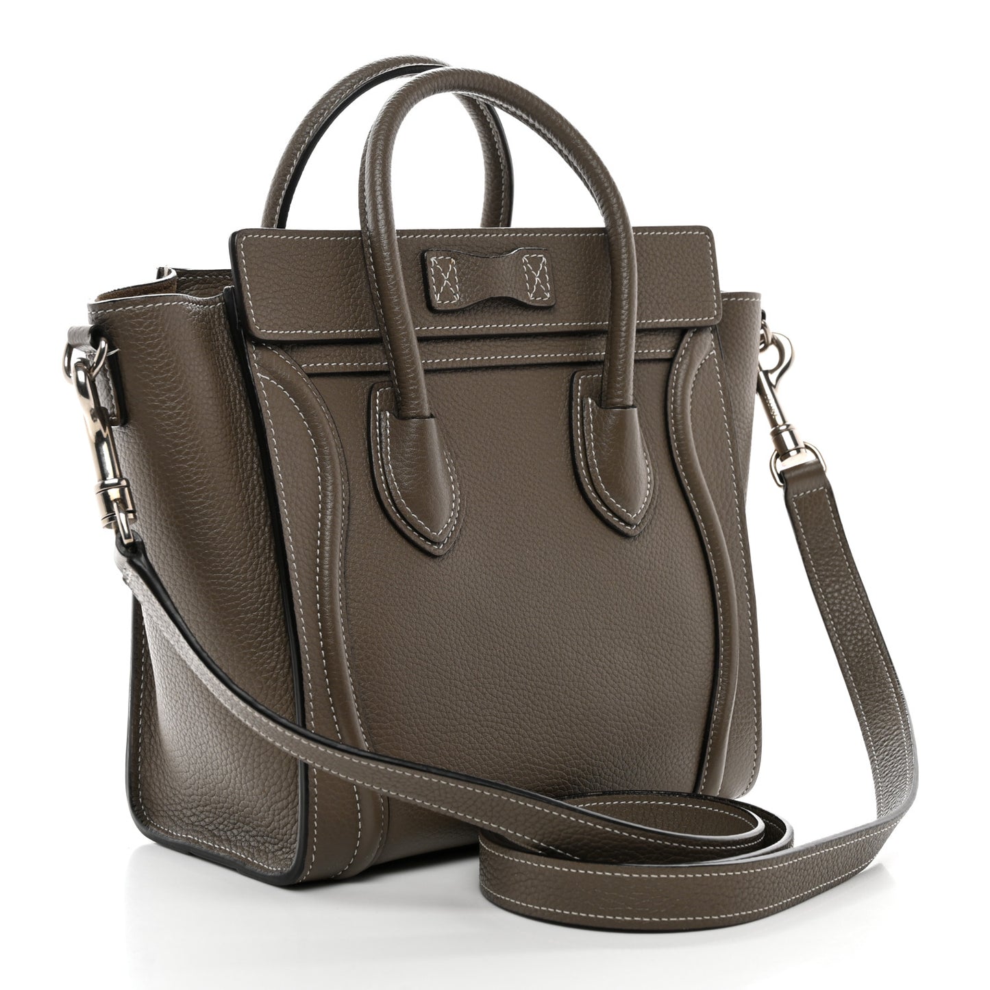 Drummed Calfskin Nano Luggage Souris