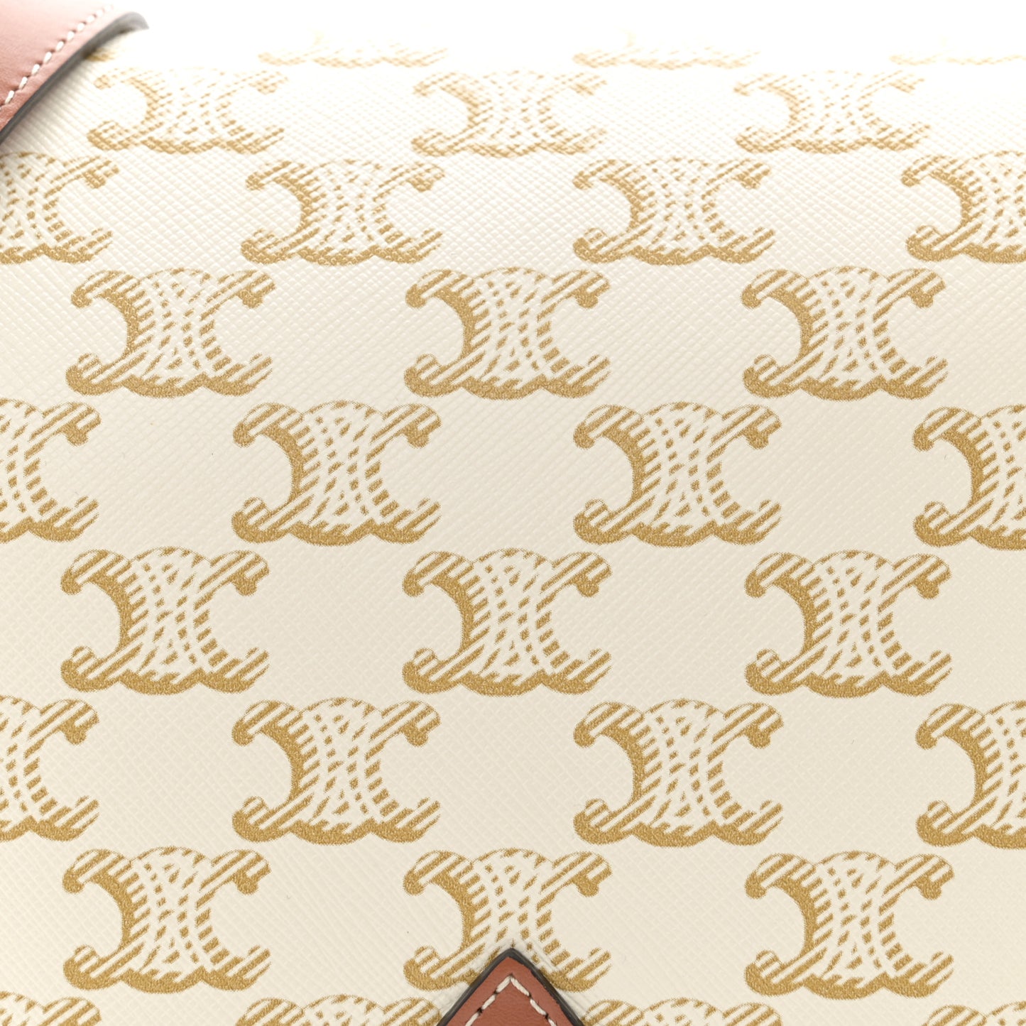 Triomphe Canvas Medium Folco Bag White