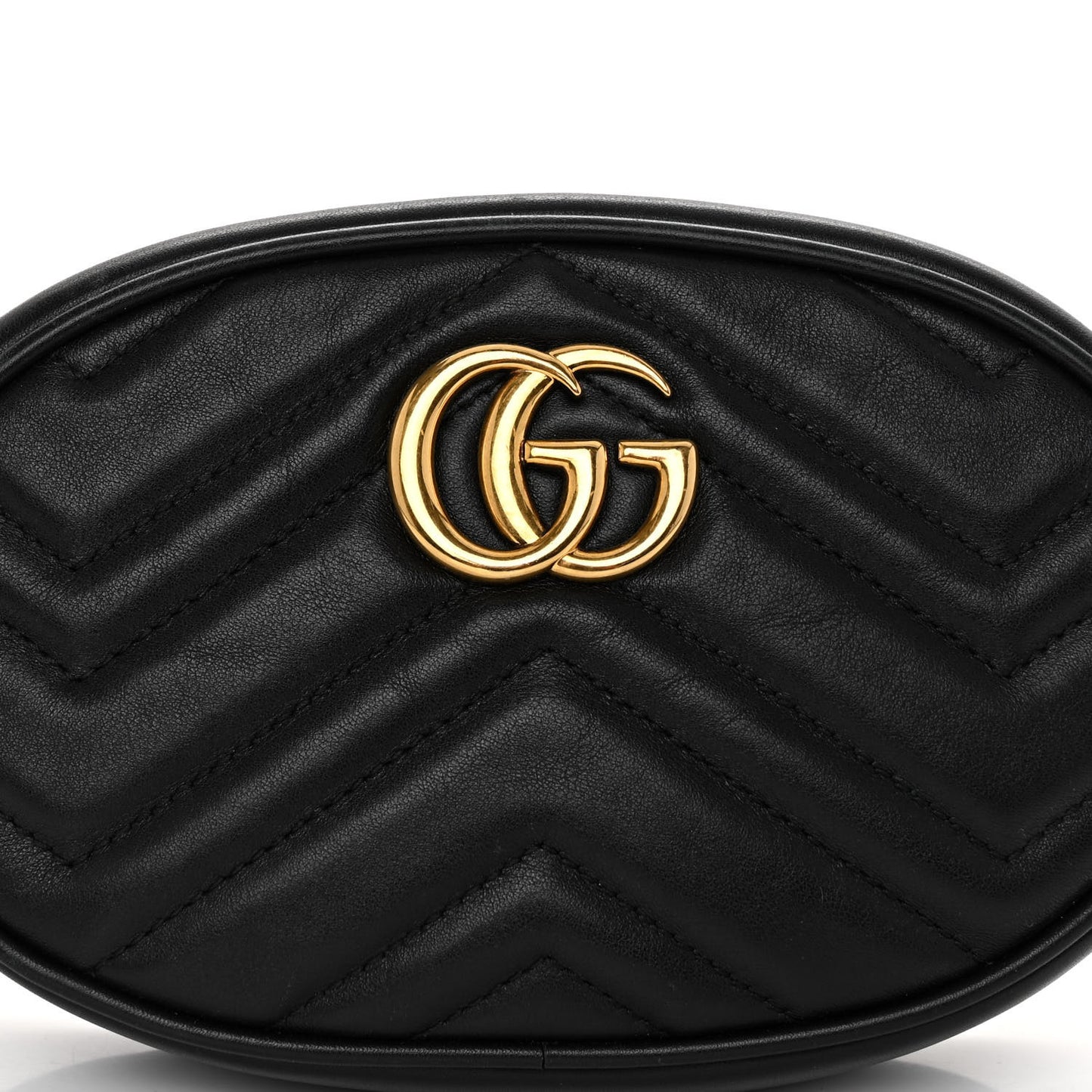 Calfskin Matelasse GG Marmont Belt Bag 85 34 Black