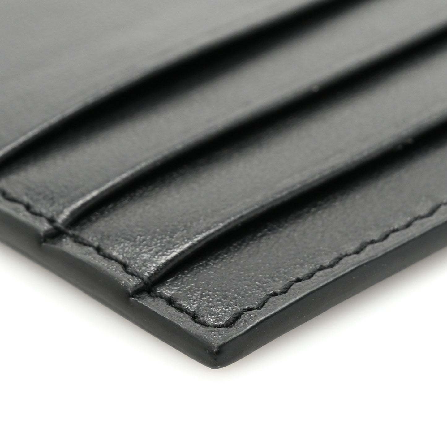 Calfskin 5 Fragments Card Holder Black