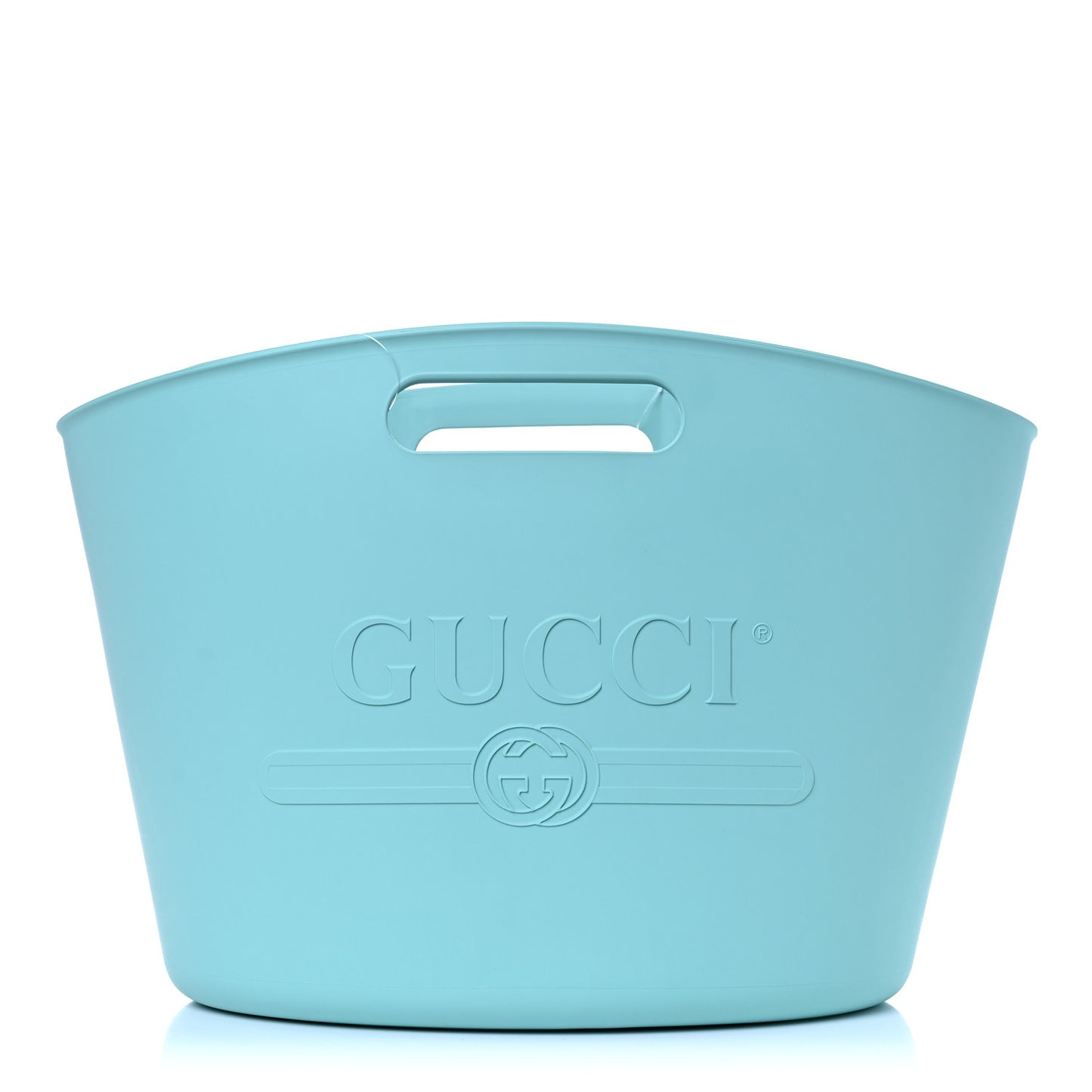 Rubber Oversized Logo Tote Teal