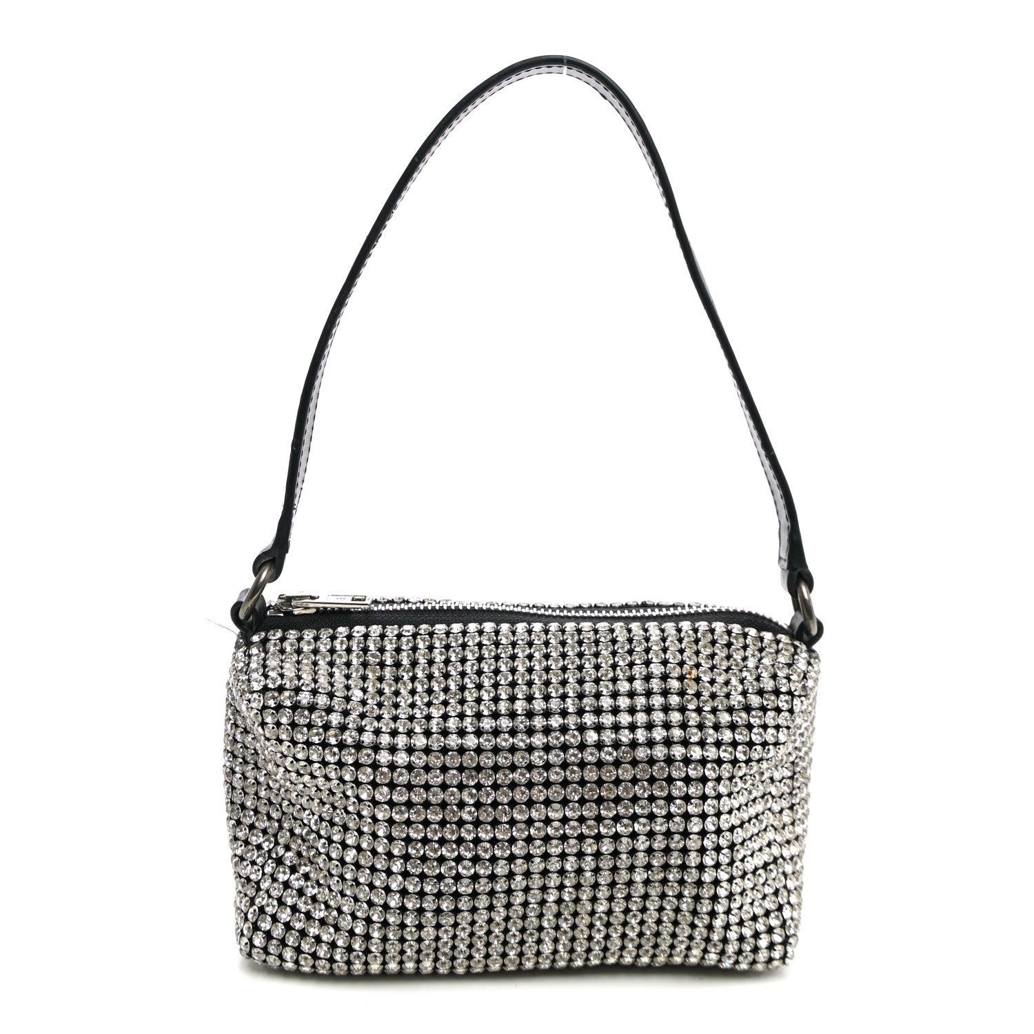 Alexander Wang Mesh Crystal Rhinestone Mini Heiress Pouch Black