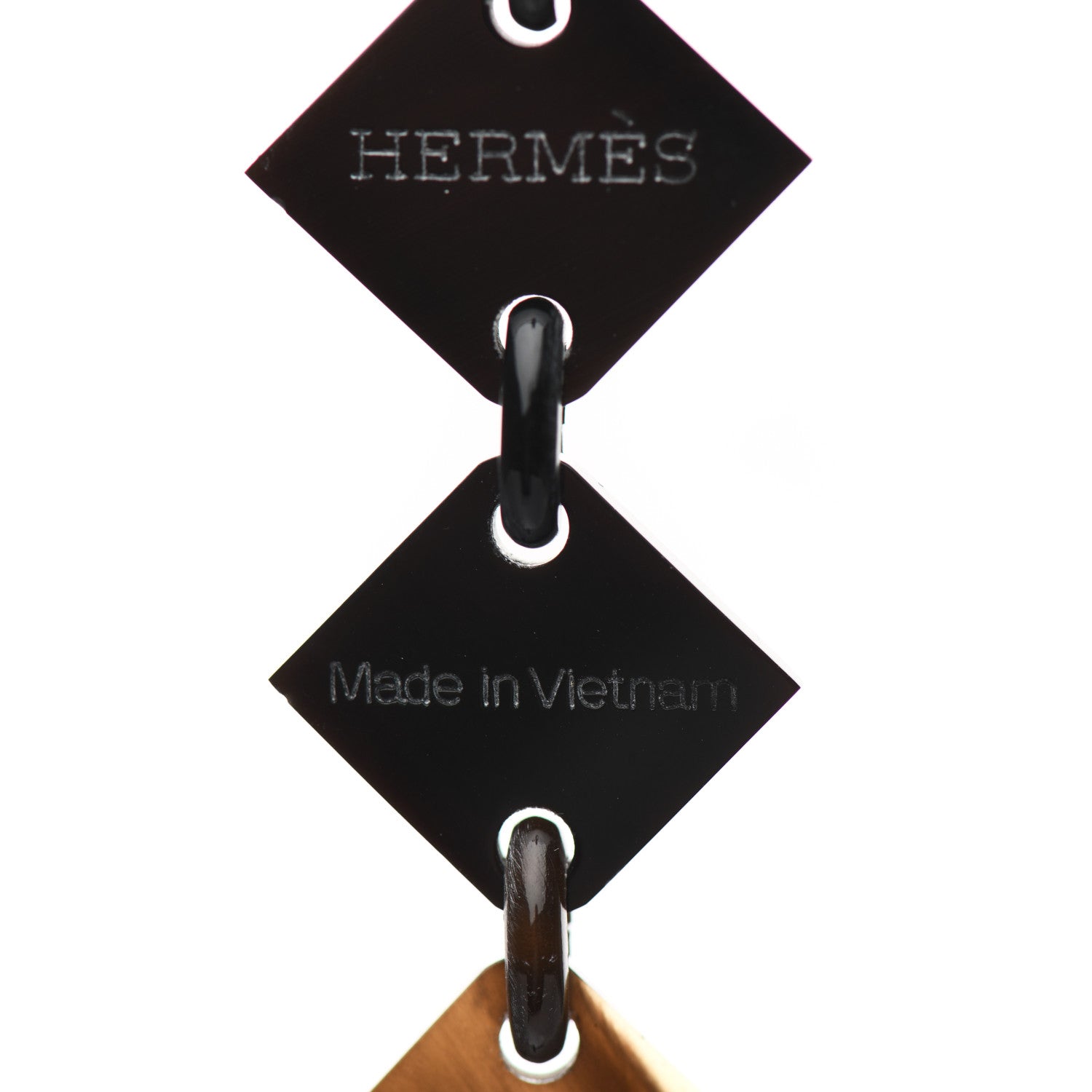 Hermes Buffalo Horn Sterling Silver Lena Necklace 5 of 5
