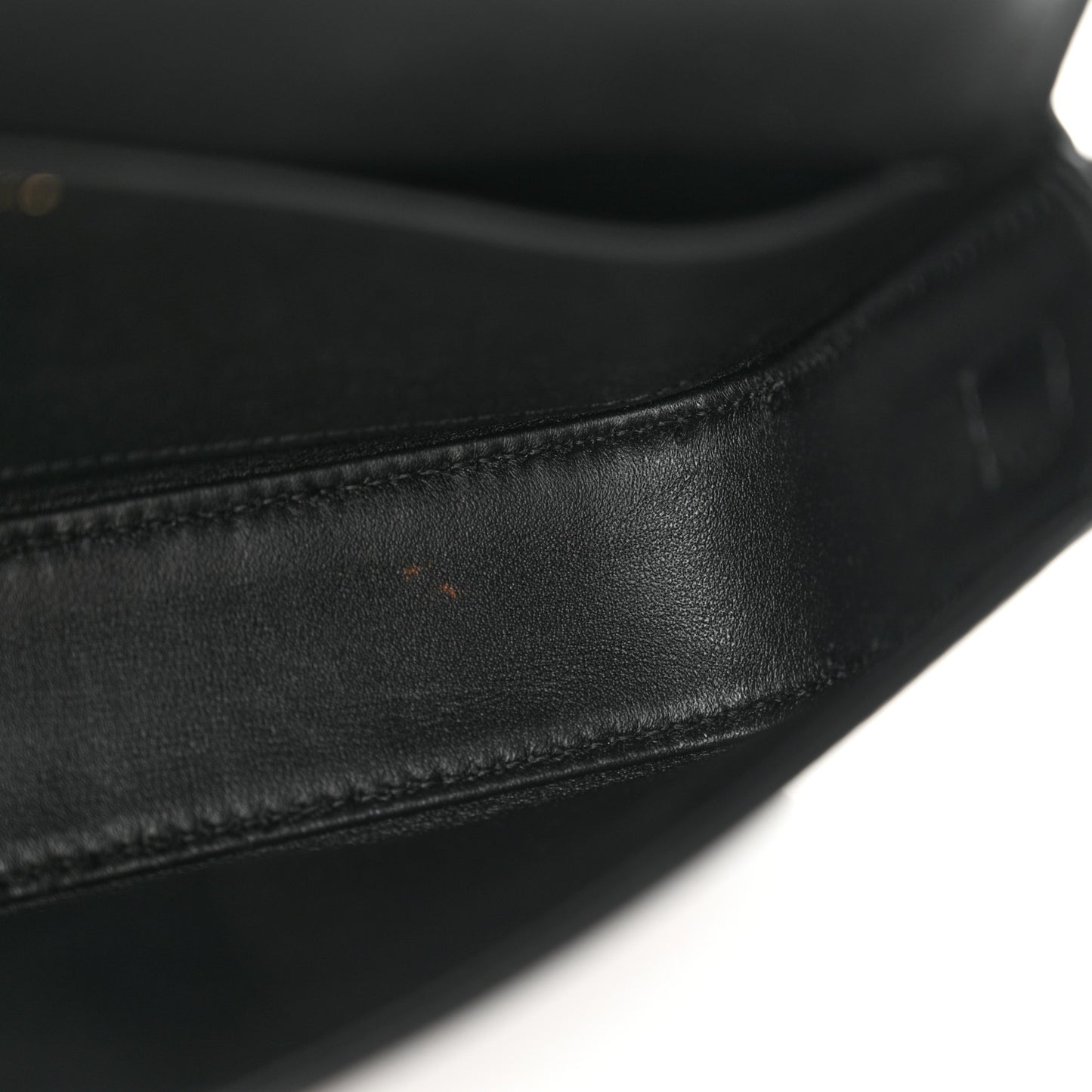 Shiny Calfskin Triomphe Shoulder Bag Black