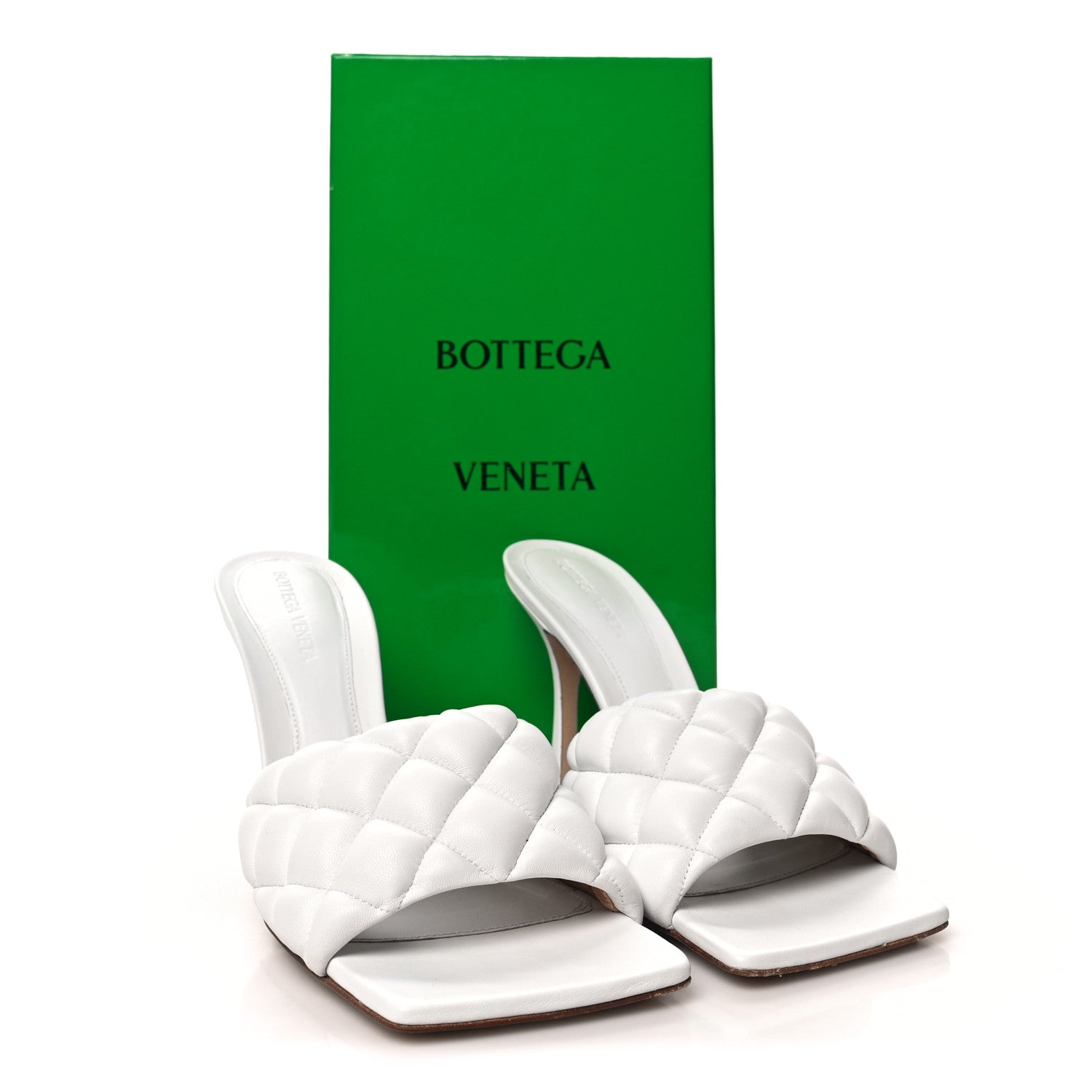 Bottega Veneta BOTTEGA VENETA Nappa Matelasse Padded Mule Sandals 40 Optic White 8 of 8
