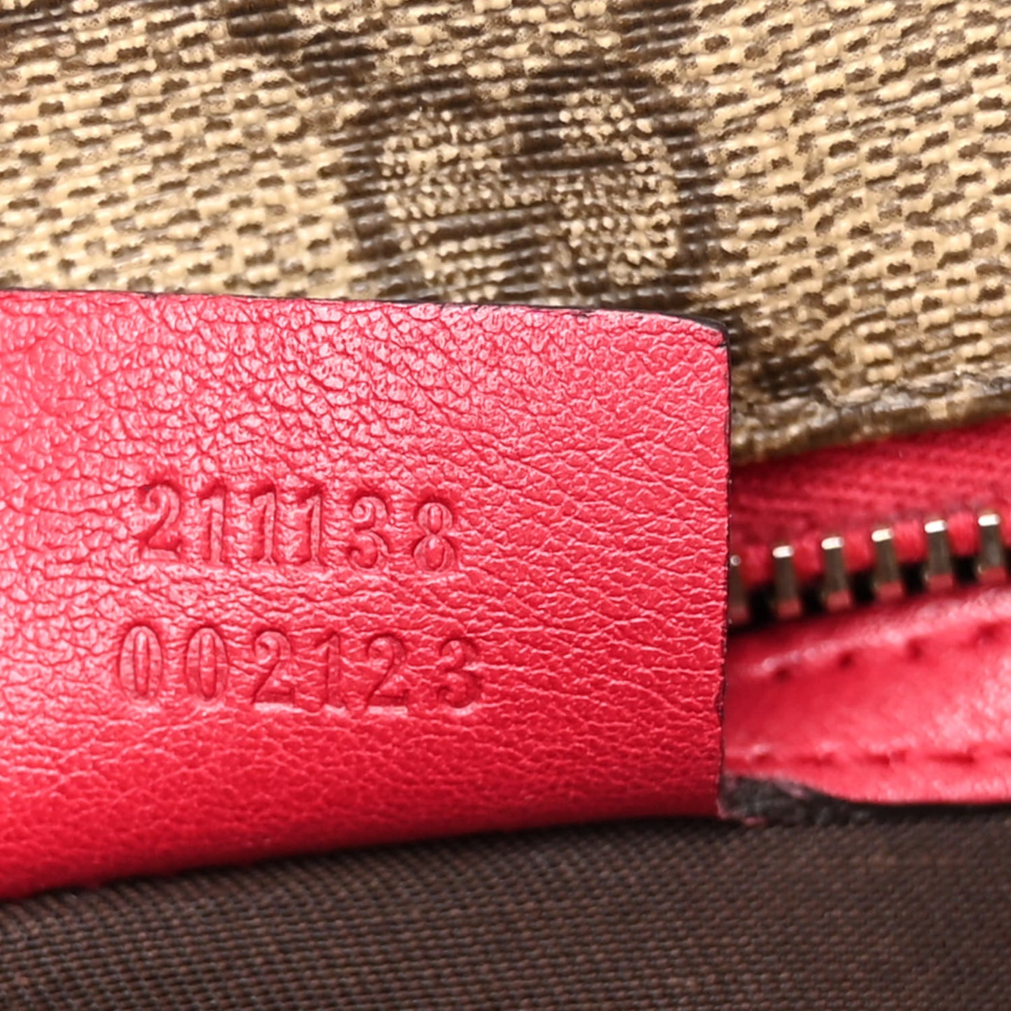 GG Supreme Monogram Small Joy Tote Red