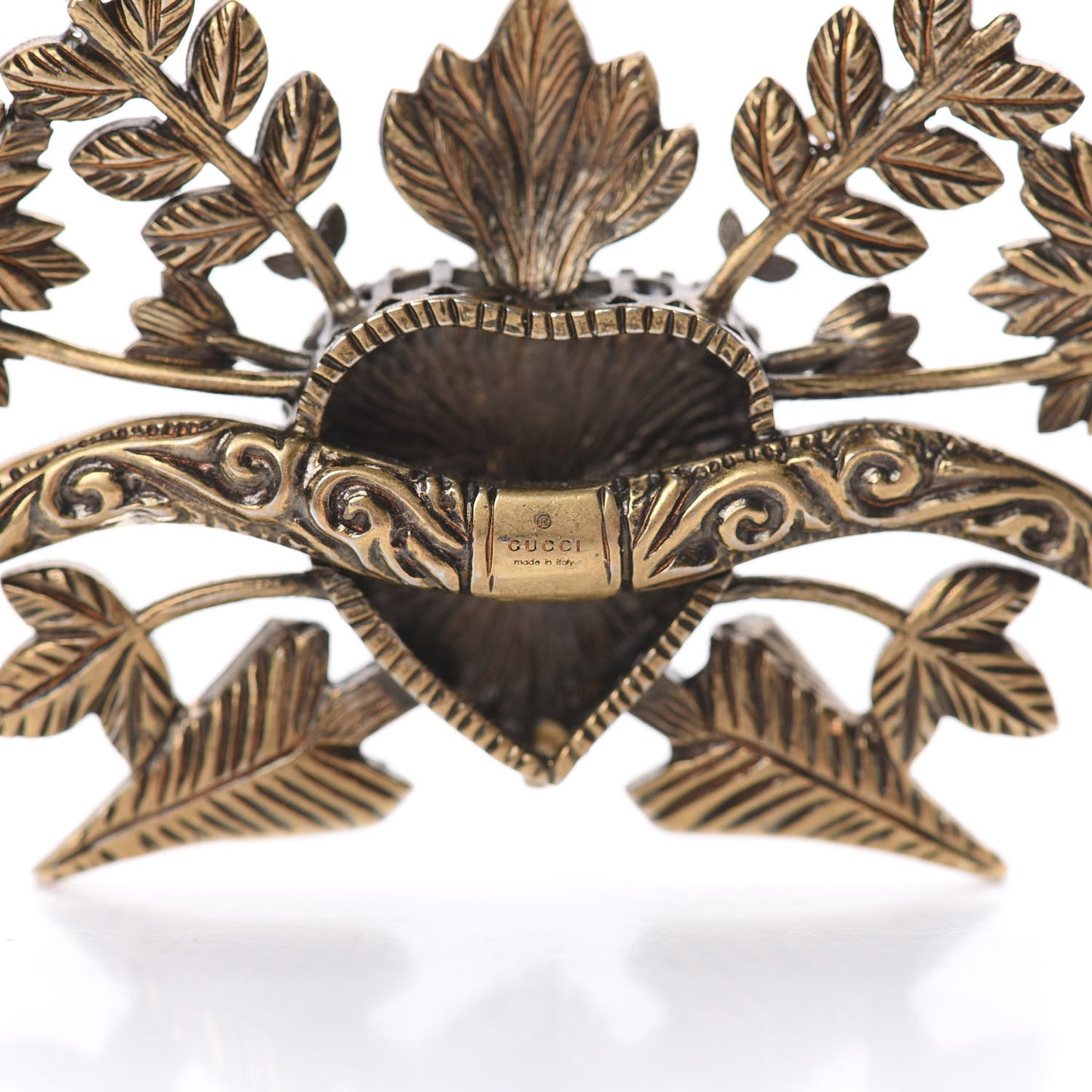 Metal Crystal Magnetismo Brooch Aged Gold