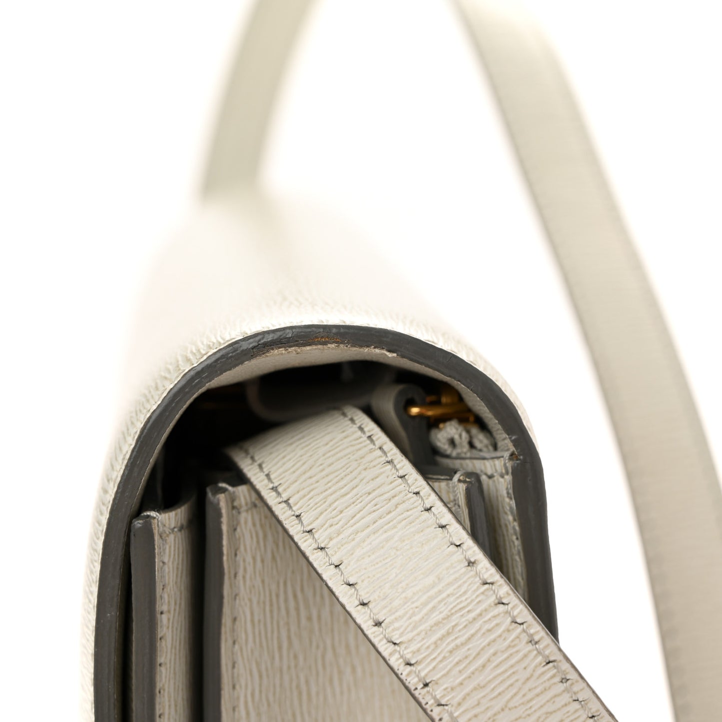 Liege Calfskin Medium Classic Box Flap Bag Pale Grey