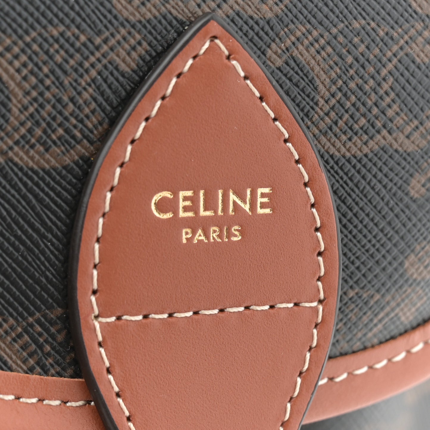 Triomphe Canvas Calfskin Mini Folco Backpack Tan