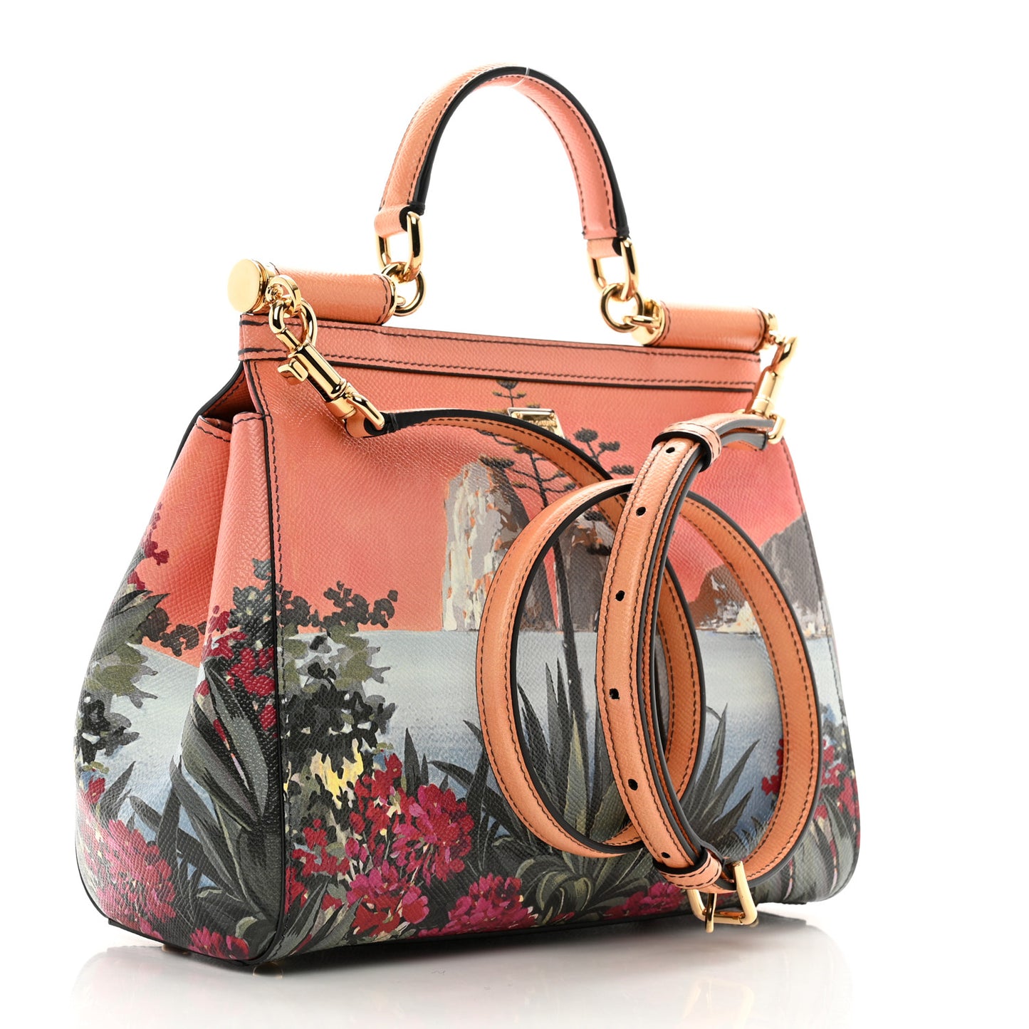 Dauphine Capri Printed Medium Miss Sicily Satchel Multicolor