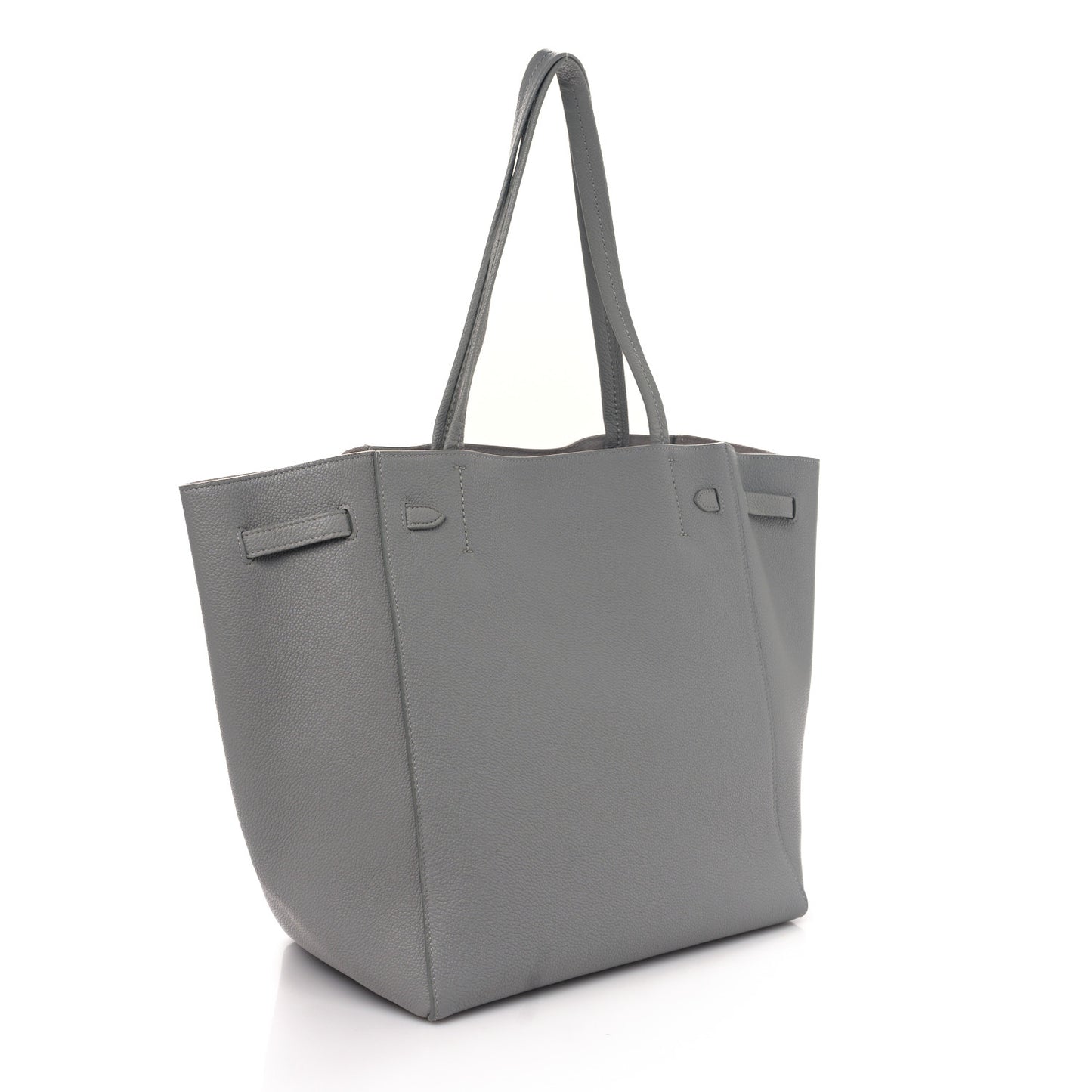 Soft Grained Calfskin Small Belt Cabas Phantom Medium Grey