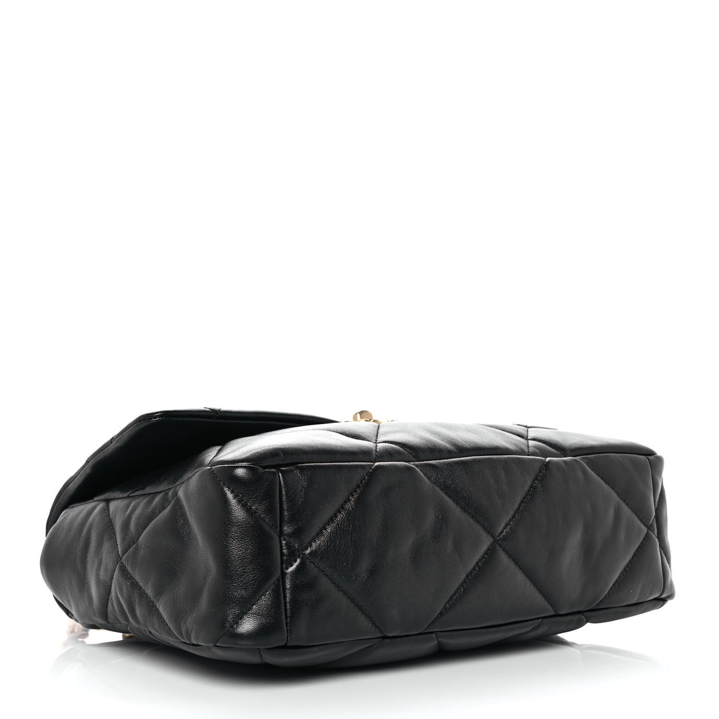 Lambskin Quilted Large Chanel 19 Flap Black