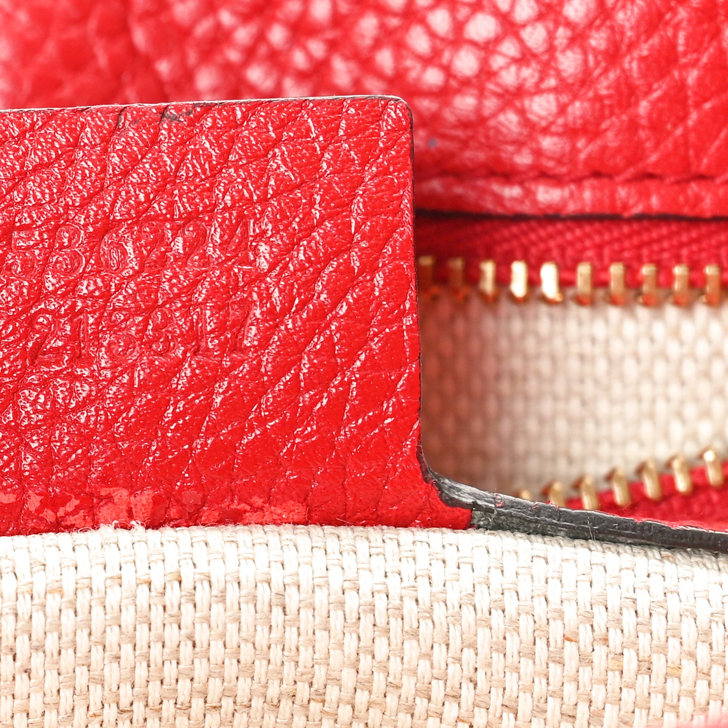 Pebbled Calfskin Medium Soho Flap Crossbody Vibrant Red