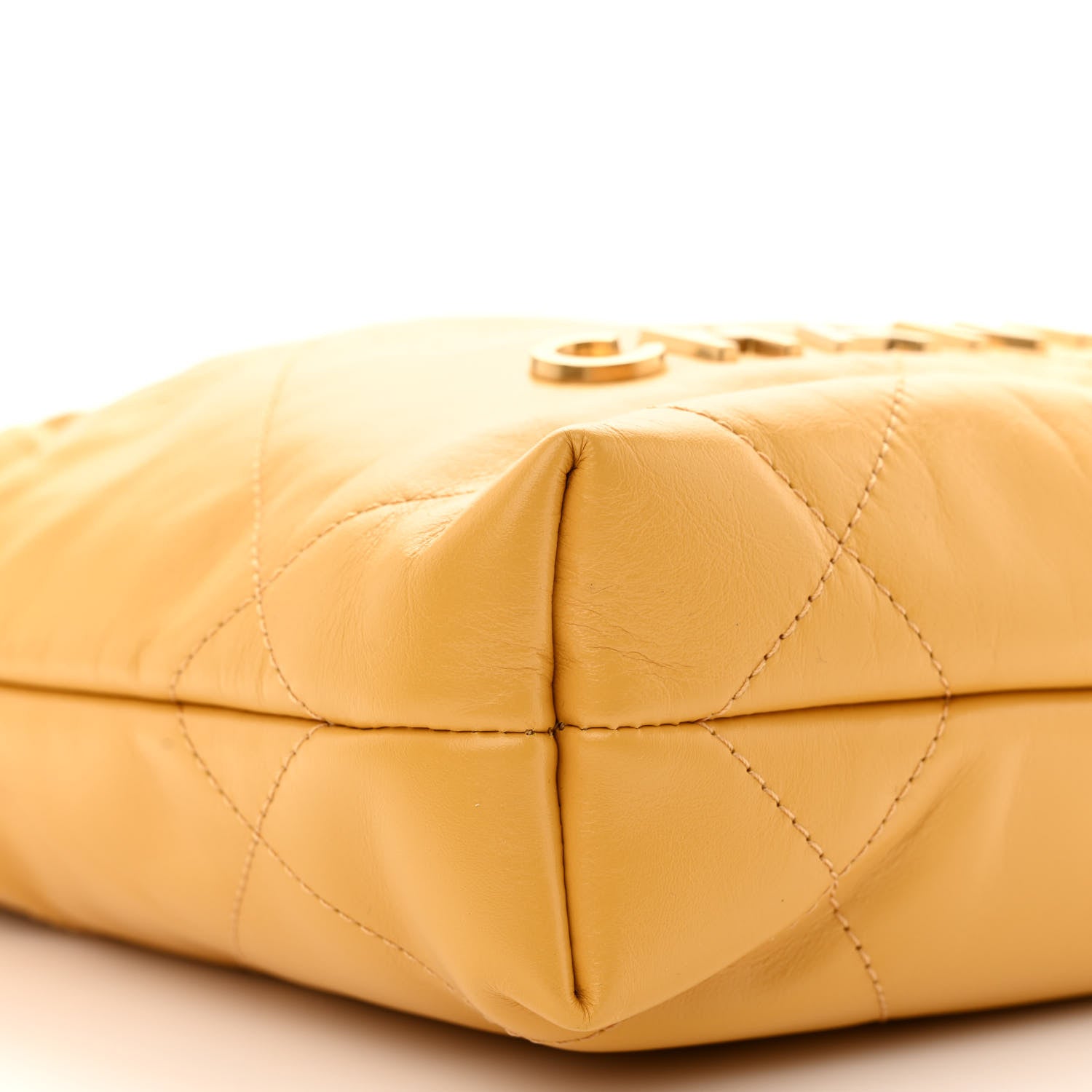 Chanel Shiny Calfskin Quilted Mini Chanel 22 Yellow 9 of 10
