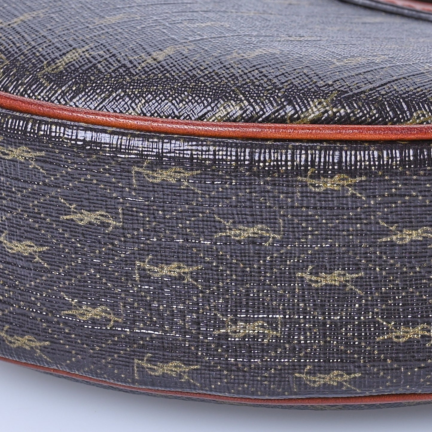 Canvas Smooth Calfskin Le Monogramme Coeur Crossbody Chestnut