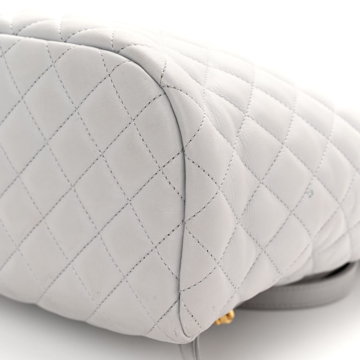 Calfskin Quilted Large Urban Spirit Backpack Grey