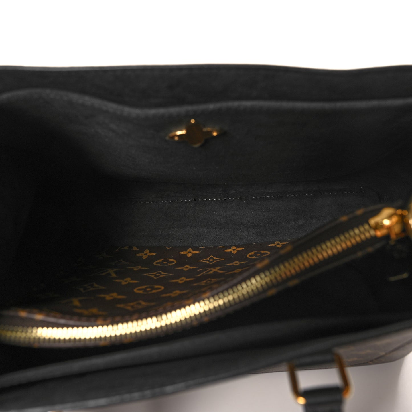 Monogram Flower Tote Black