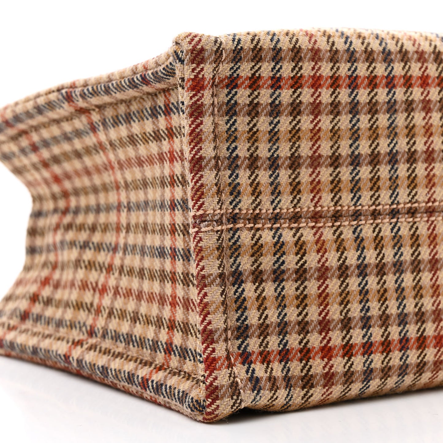 Tweed Calfskin Triomphe Small Cabas Thais Multicolor