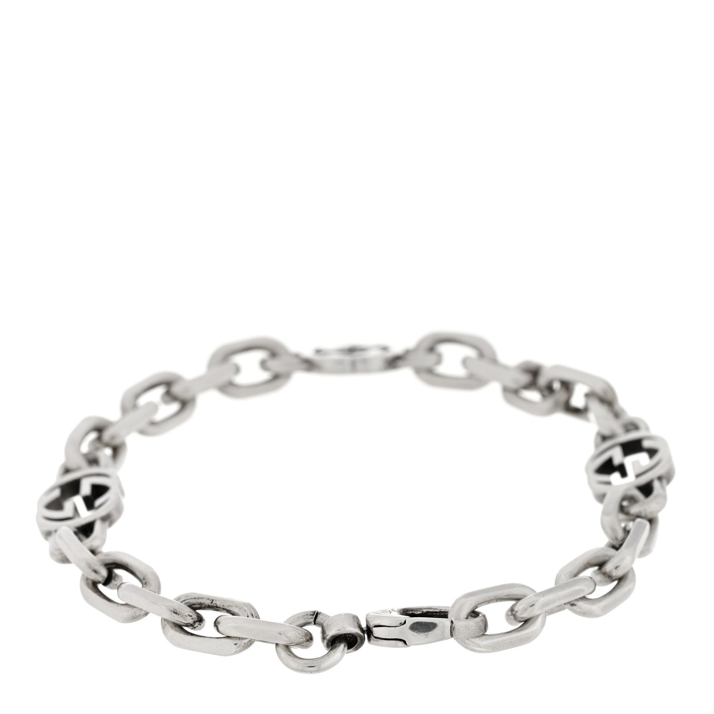 Sterling Silver Narrow Interlocking G Link Bracelet