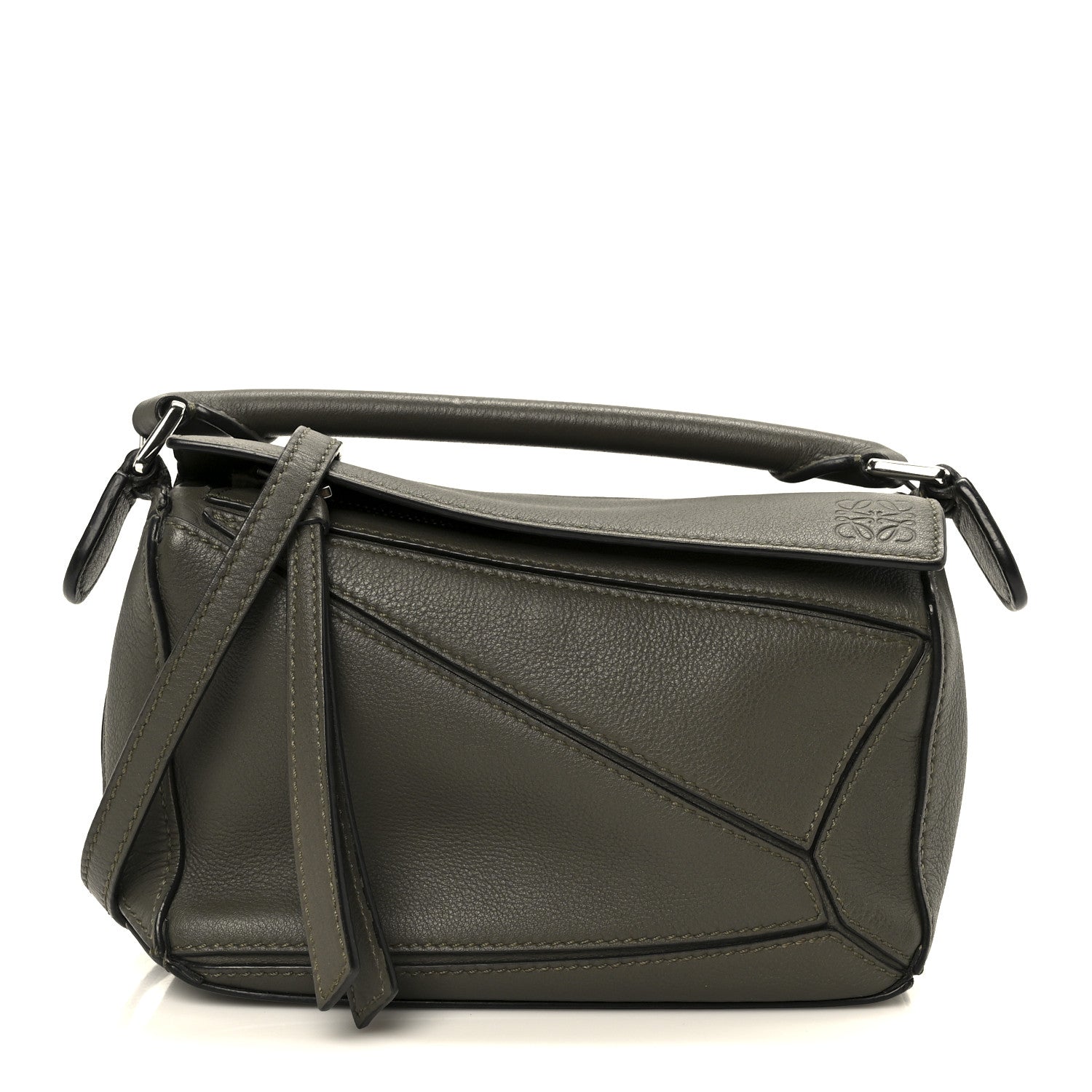 Loewe Calfskin Mini Puzzle Bag Khaki Green 1837569 – FASHIONPHILE