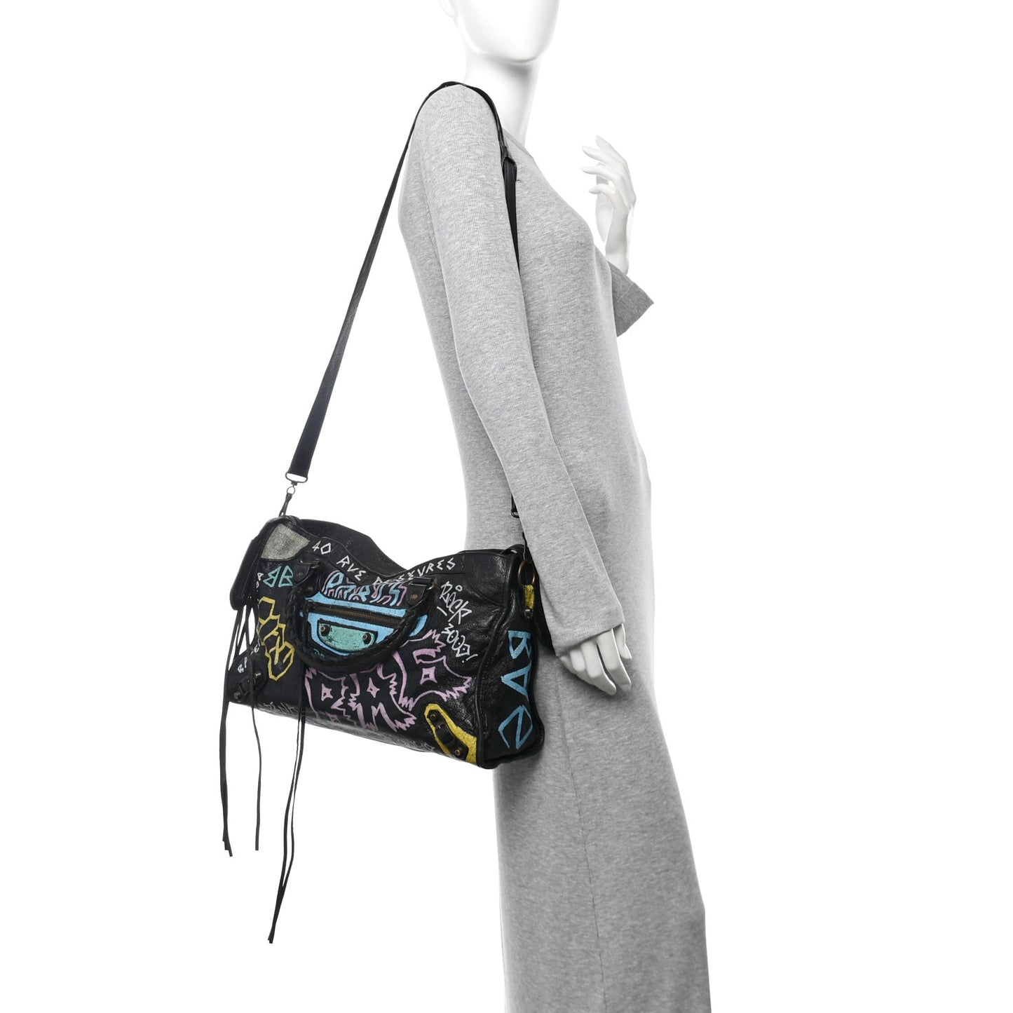 Agneau Graffiti All Over Classic Hardware City Black Multicolor
