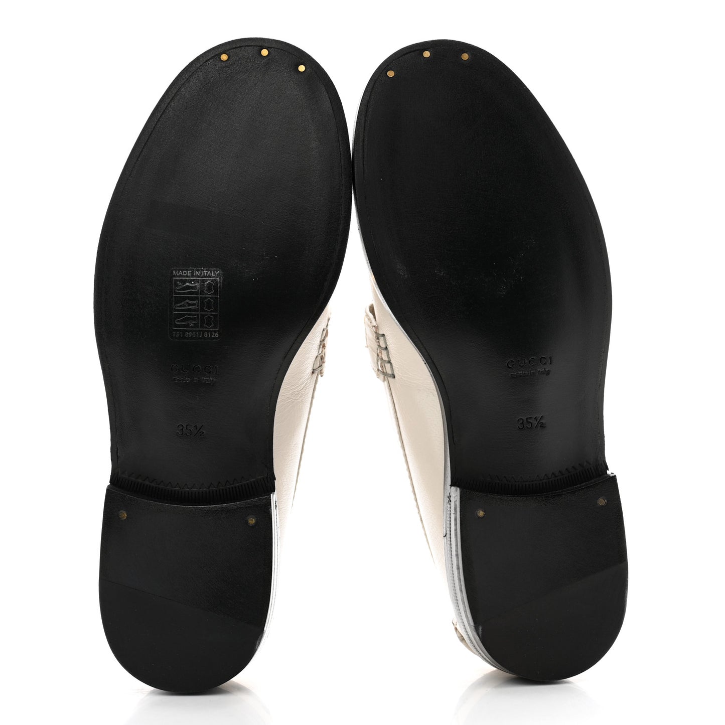 Goatskin Womens Logo 15mm Loafers 35.5 Mystic White