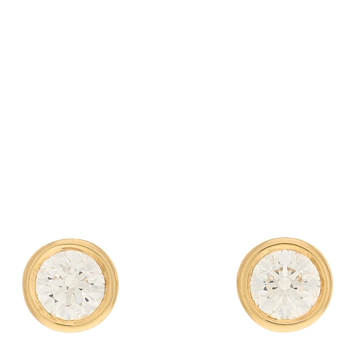 Tiffany 18K Yellow Gold Diamond .56ctw Elsa Peretti Diamonds By The Yard Earrings 1 of 5