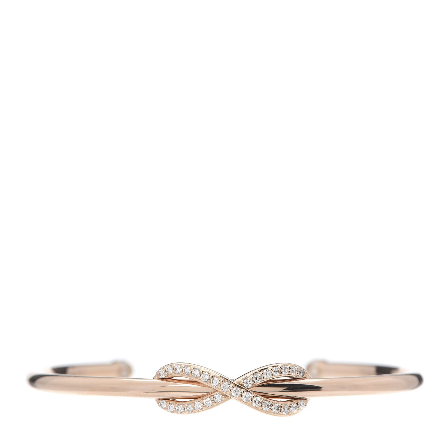 18K Rose Gold Diamond Infinity Cuff Bracelet