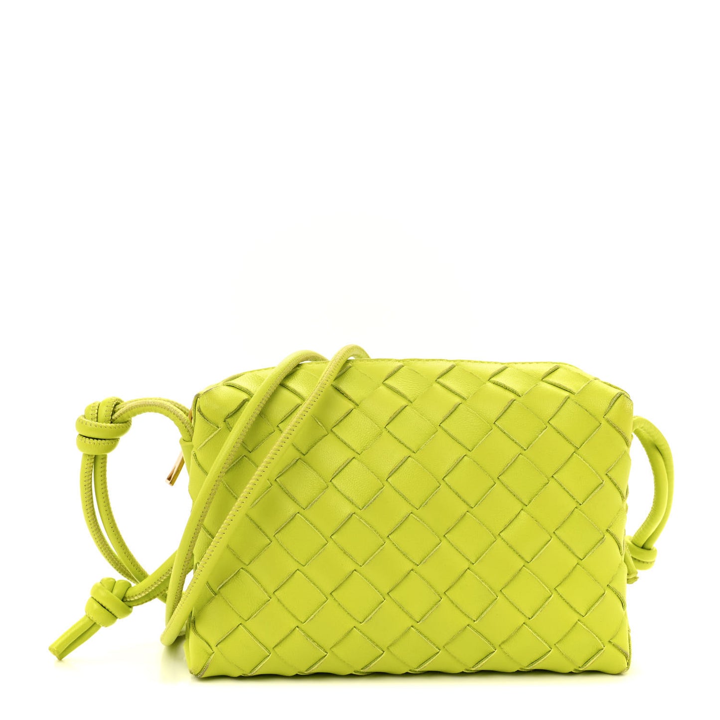 Nappa Intrecciato Mini Loop Camera Bag Acid Kiwi