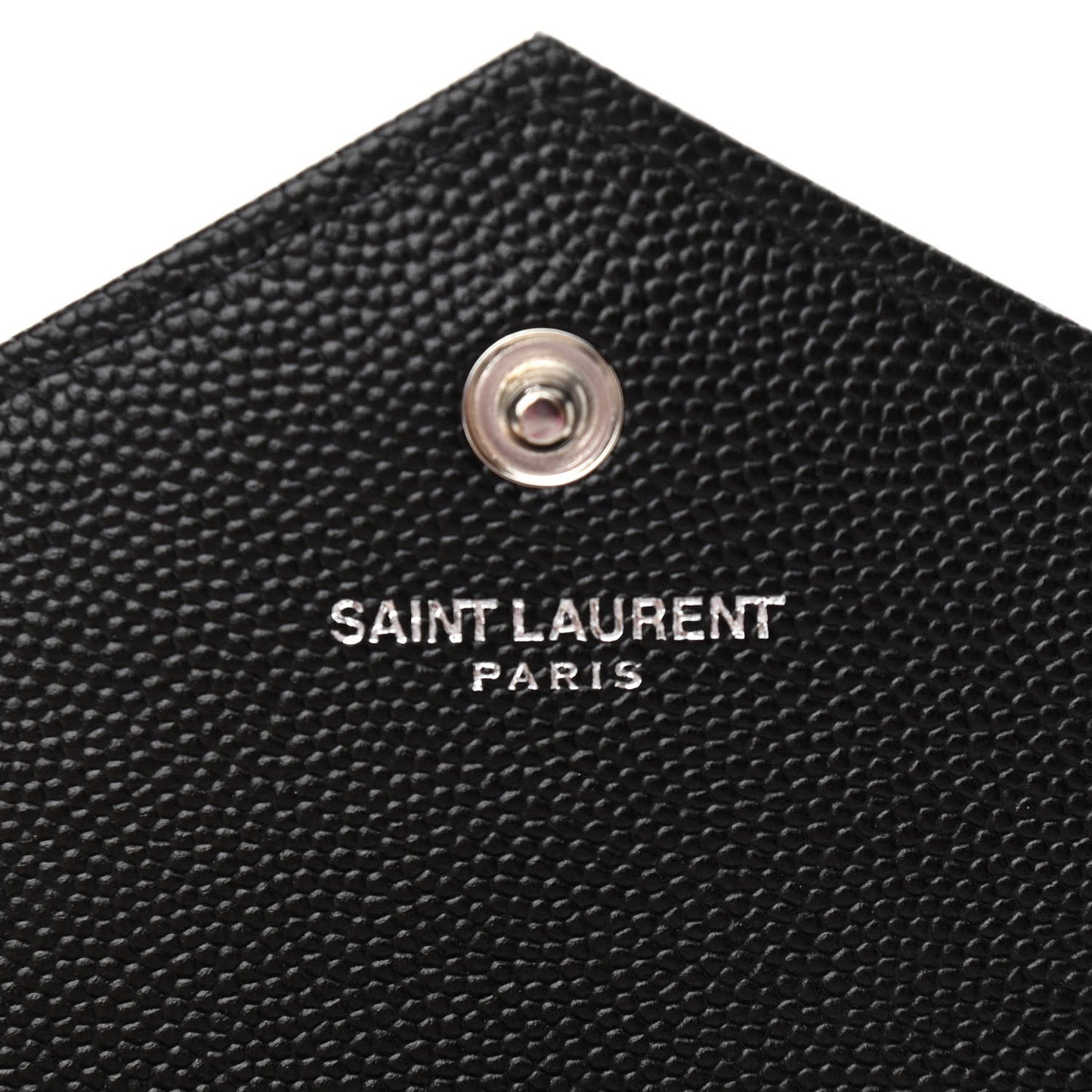 Grain De Poudre Matelasse Chevron Monogram Chain Wallet Black