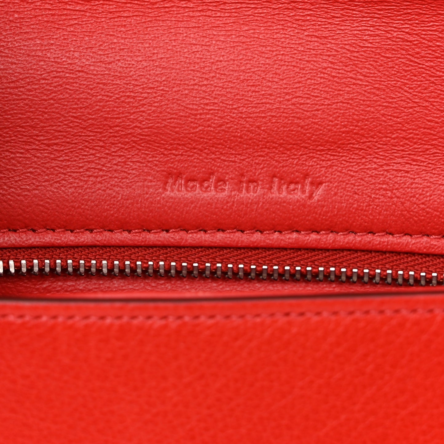 Grained Calfskin Small Trotteur Coquelicot