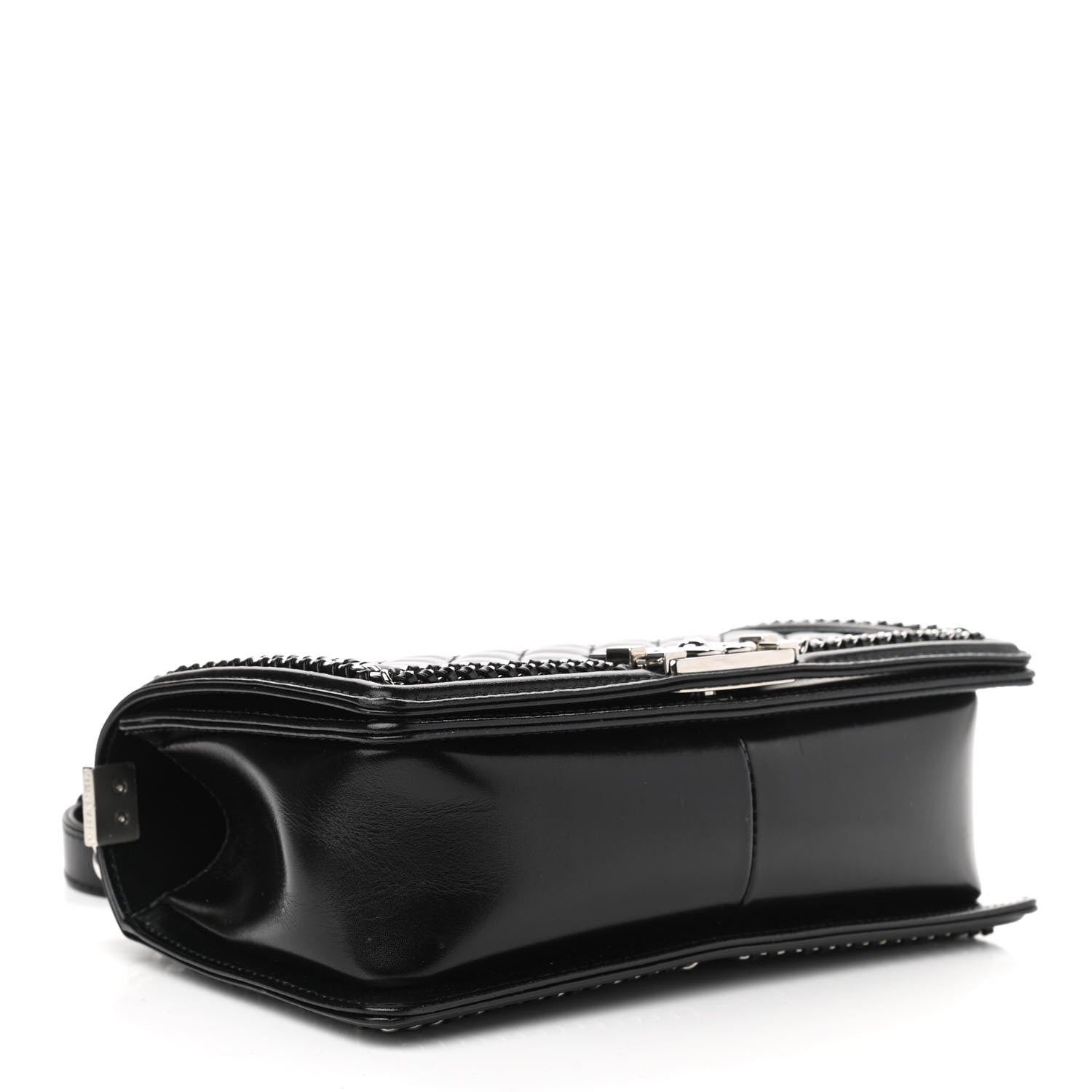 Chanel Glazed Calfskin Quilted Medium Chain Around Boy Flap Black 4 of 12