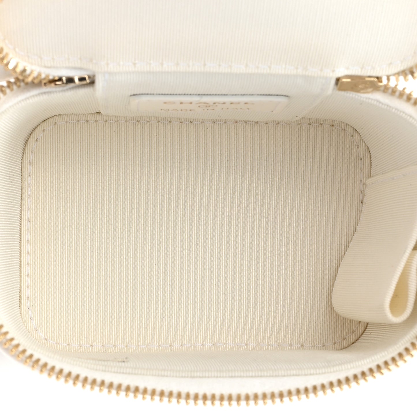 Lambskin Quilted My Chanel Lady Vanity Case With Chain White