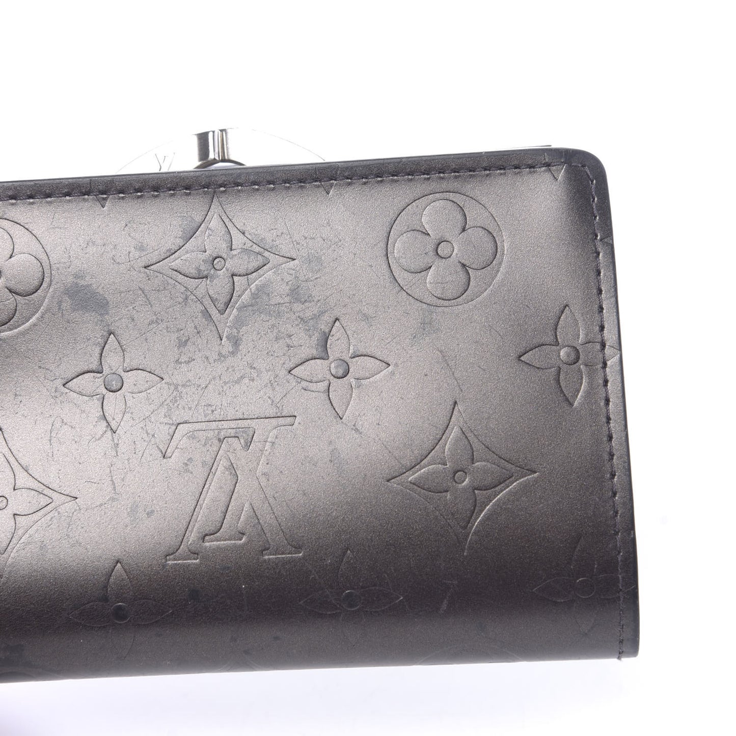 Mat Monogram French Purse Wallet Black