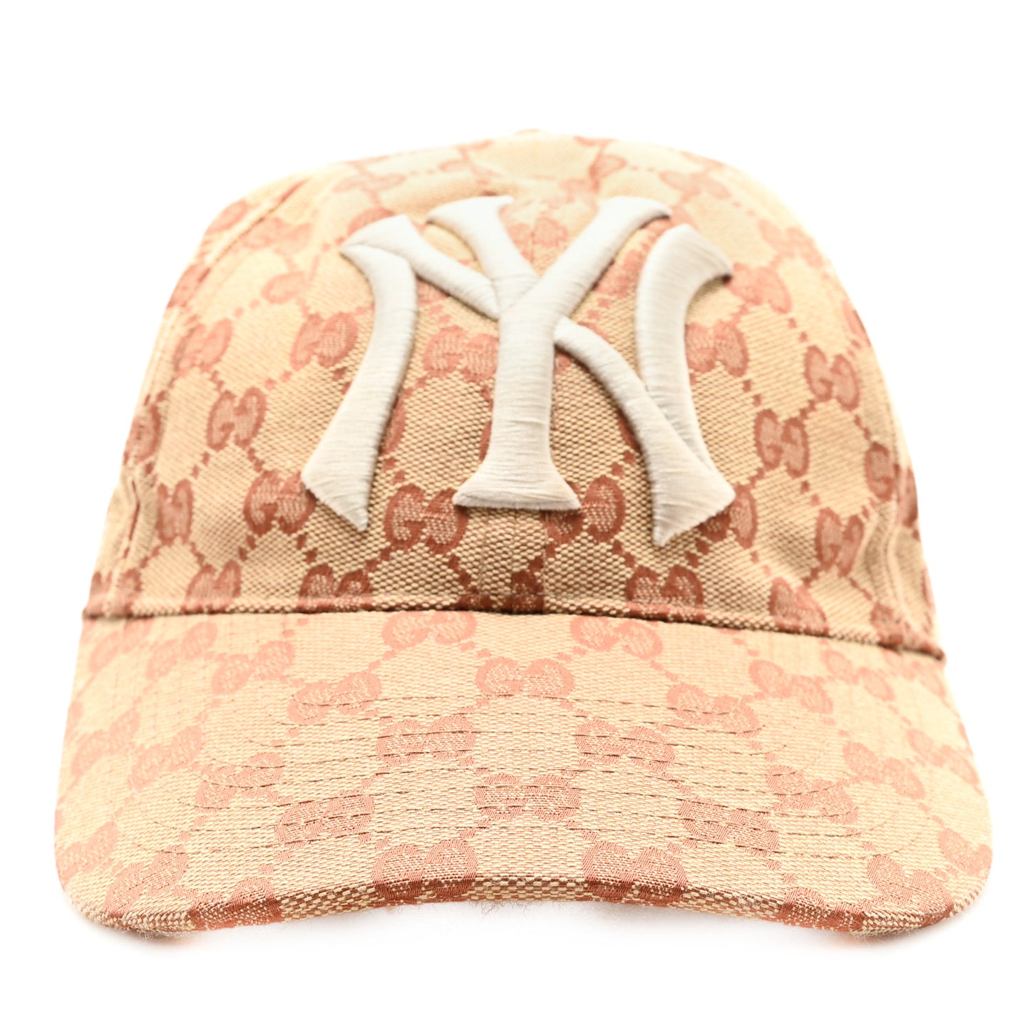 X MLB Monogram NY Yankees Baseball Hat 57-61 Beige Ruggine