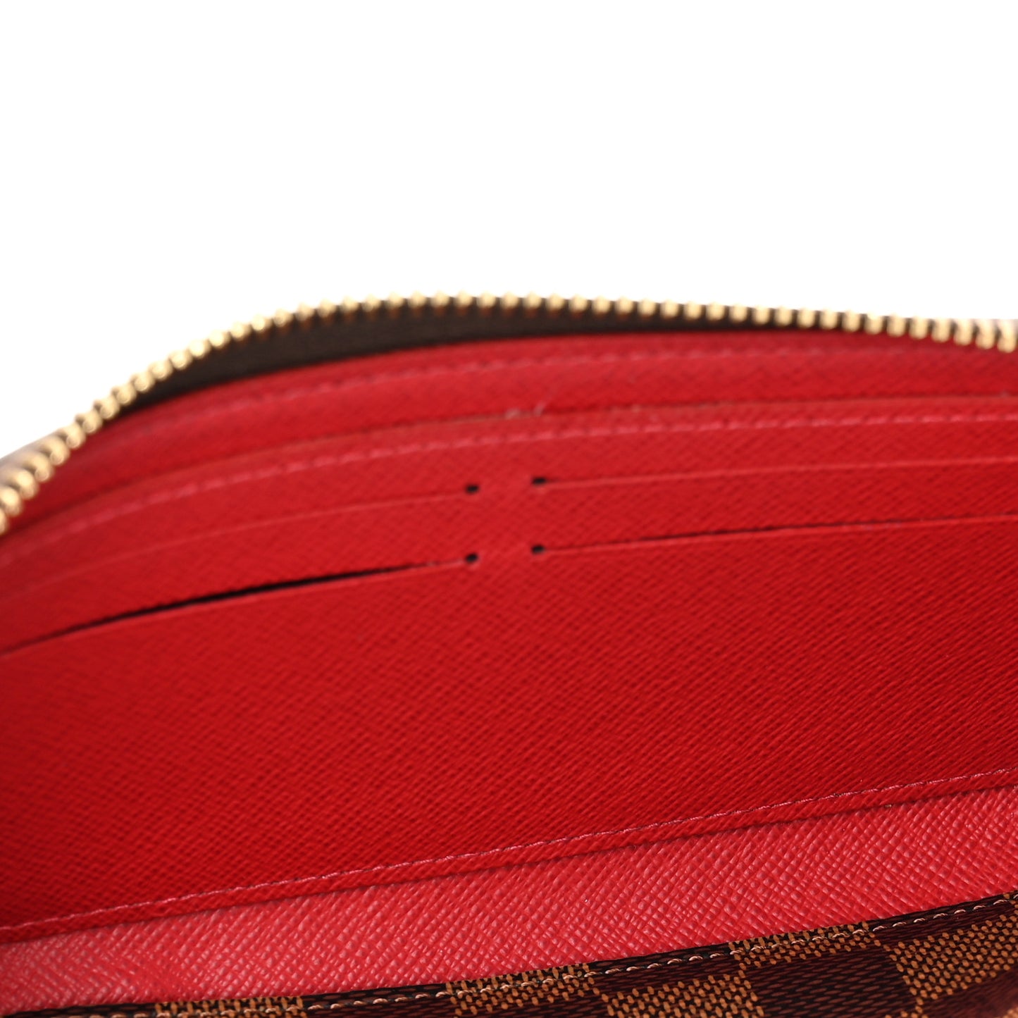 Damier Ebene Clemence Wallet Cherry
