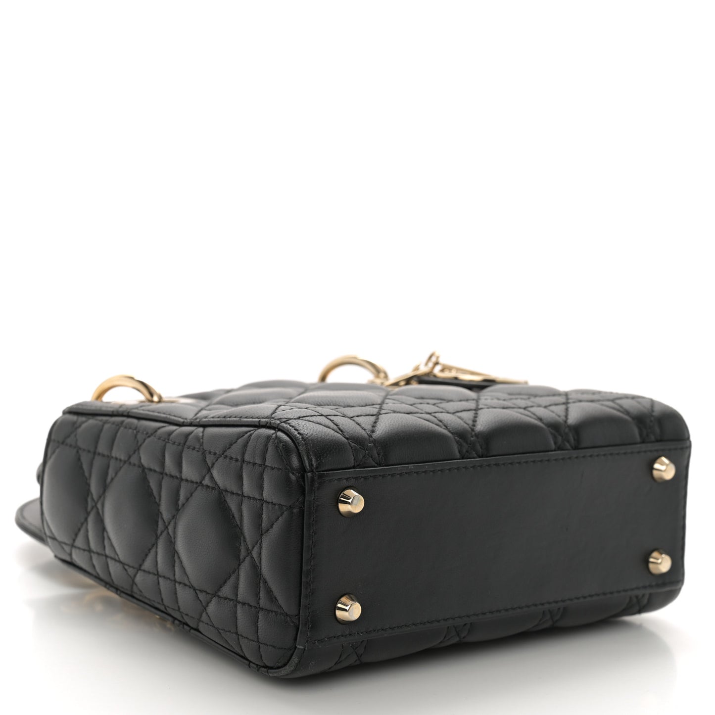 Lambskin Cannage Mini Lady Dior Black
