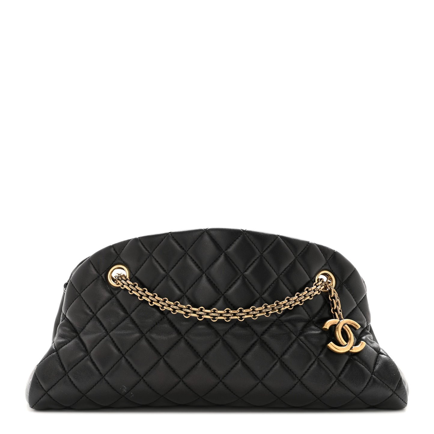 Lambskin Quilted Medium Just Mademoiselle Black